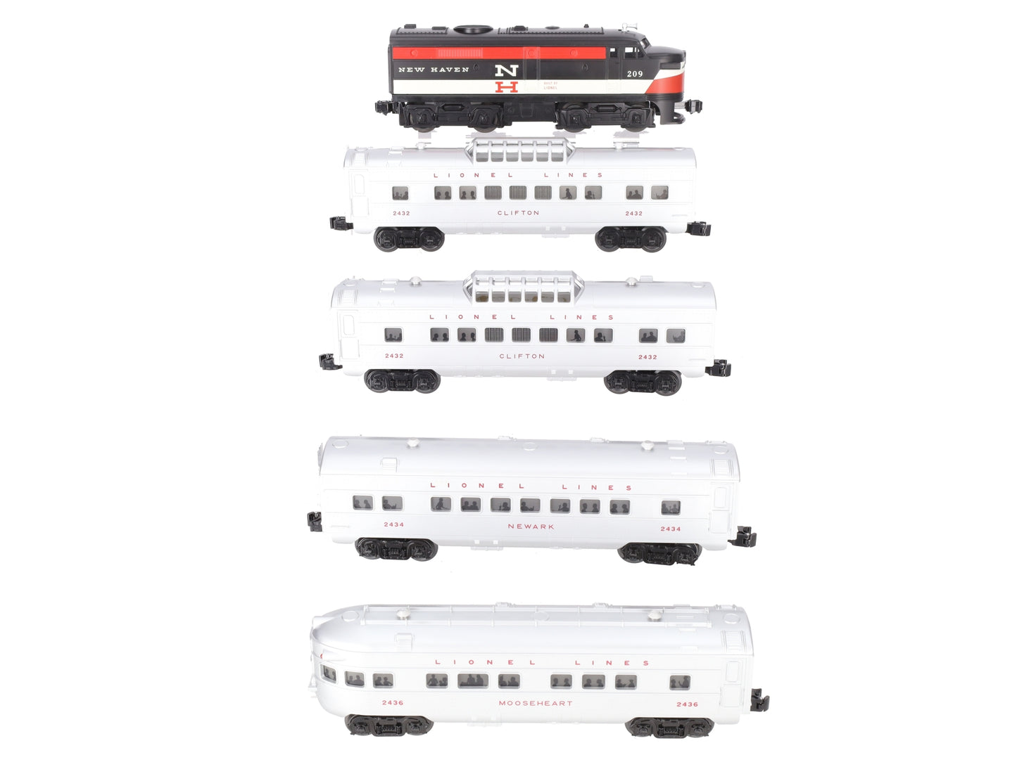 Lionel 6-52423 O New Haven Alco Non-Powered Diesel Passenger Train Set with TMCC LN/Box
