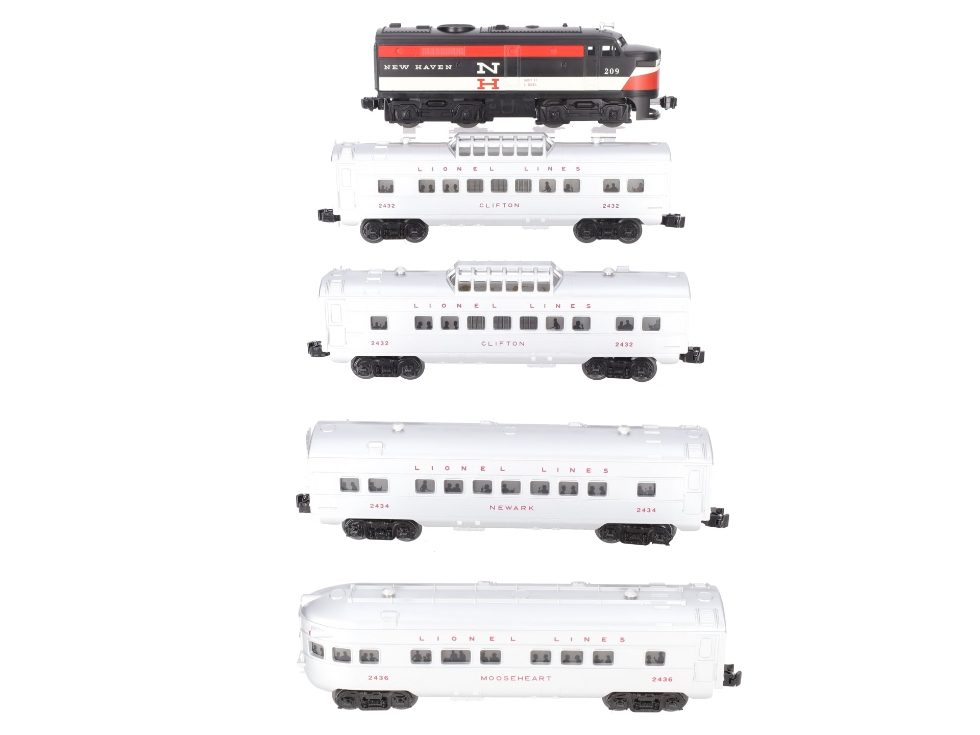 Lionel 6-52423 O New Haven Alco Non-Powered Diesel Passenger Train Set with TMCC LN/Box