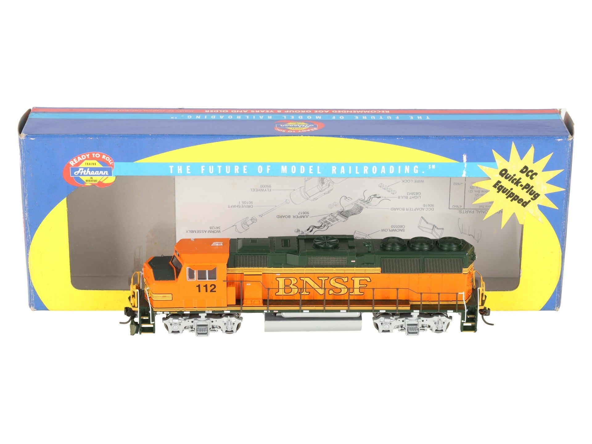 Athearn 91508 HO Scale BNSF GP60M Diesel Locomotive #112 EX/Box