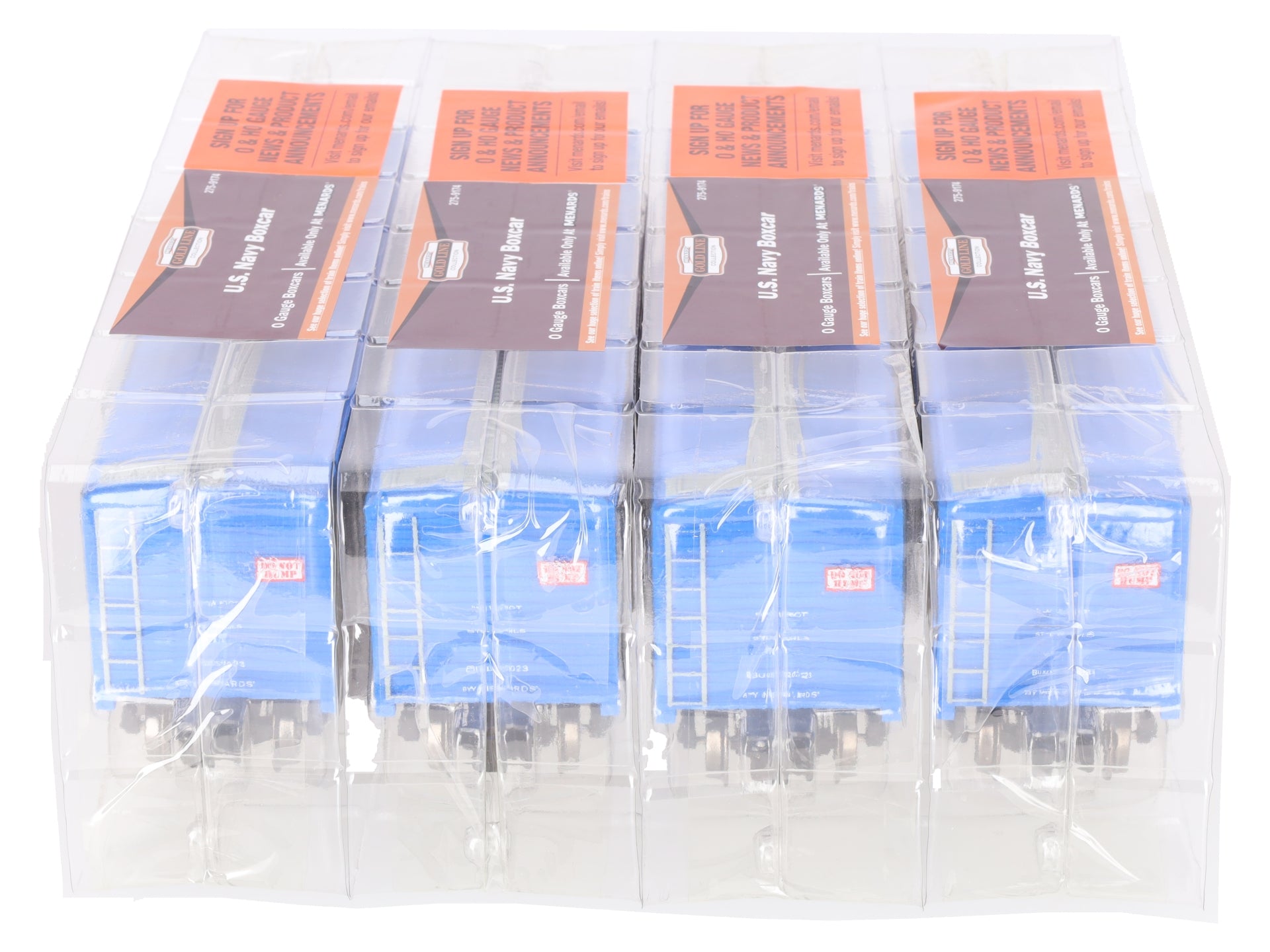 Menards 275-9175 O Gauge Navy Dealer Pack #2847/2849/2850/2868 (Set of 4) NIB