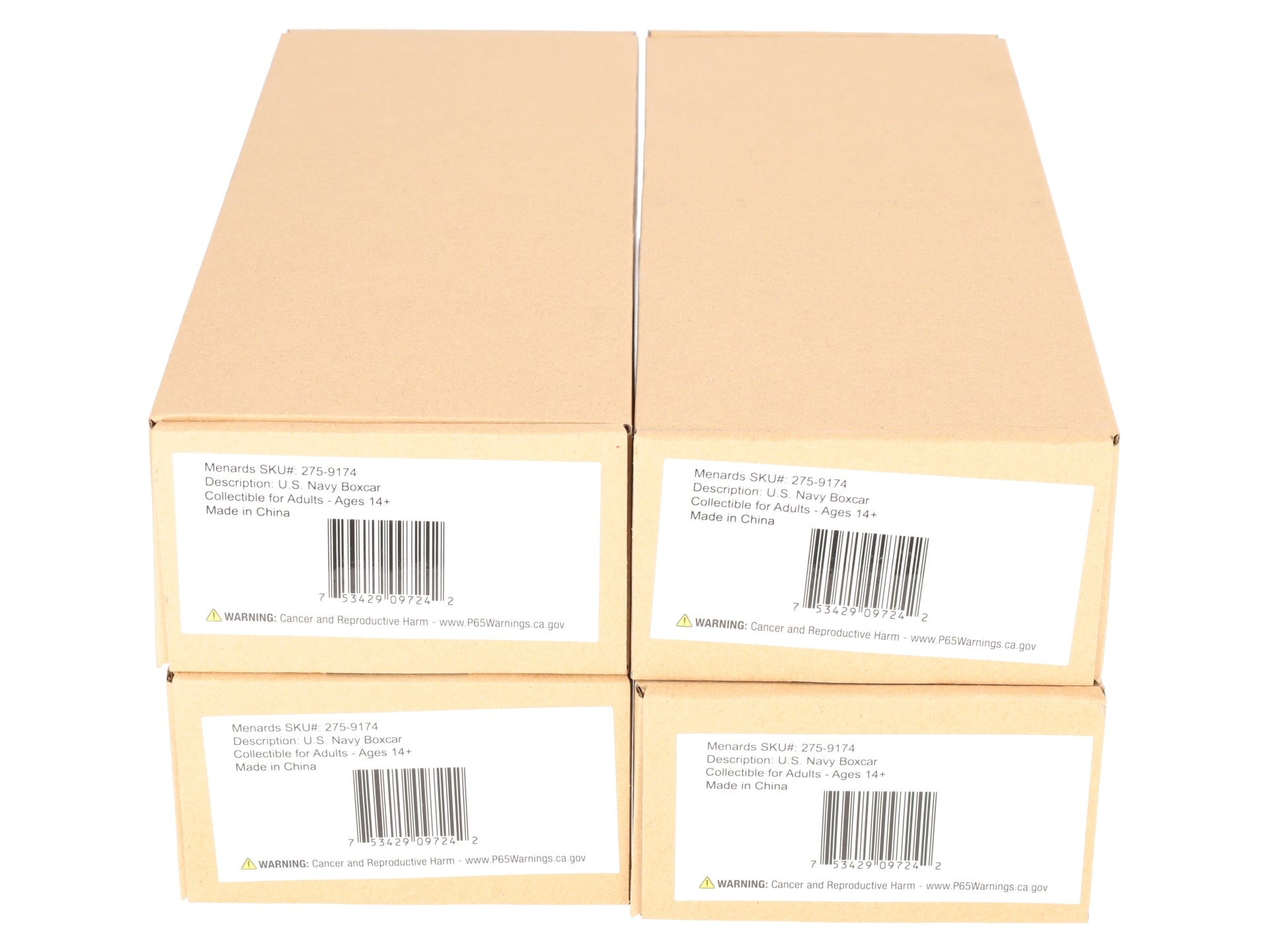 Menards 275-9175 O Gauge Navy Dealer Pack #2847/2849/2850/2868 (Set of 4) NIB
