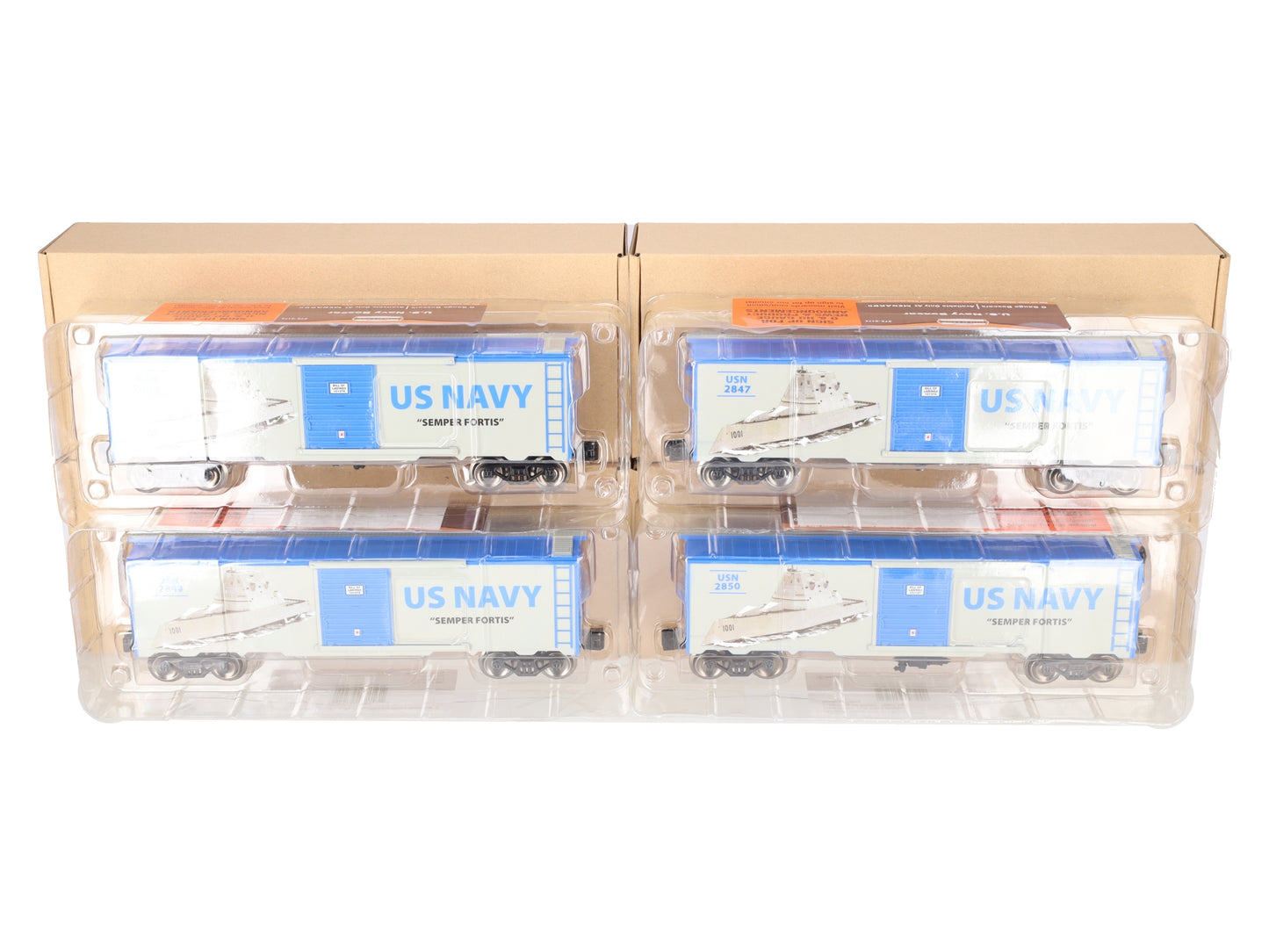 Menards 275-9175 O Gauge Navy Dealer Pack #2847/2849/2850/2868 (Set of 4) NIB