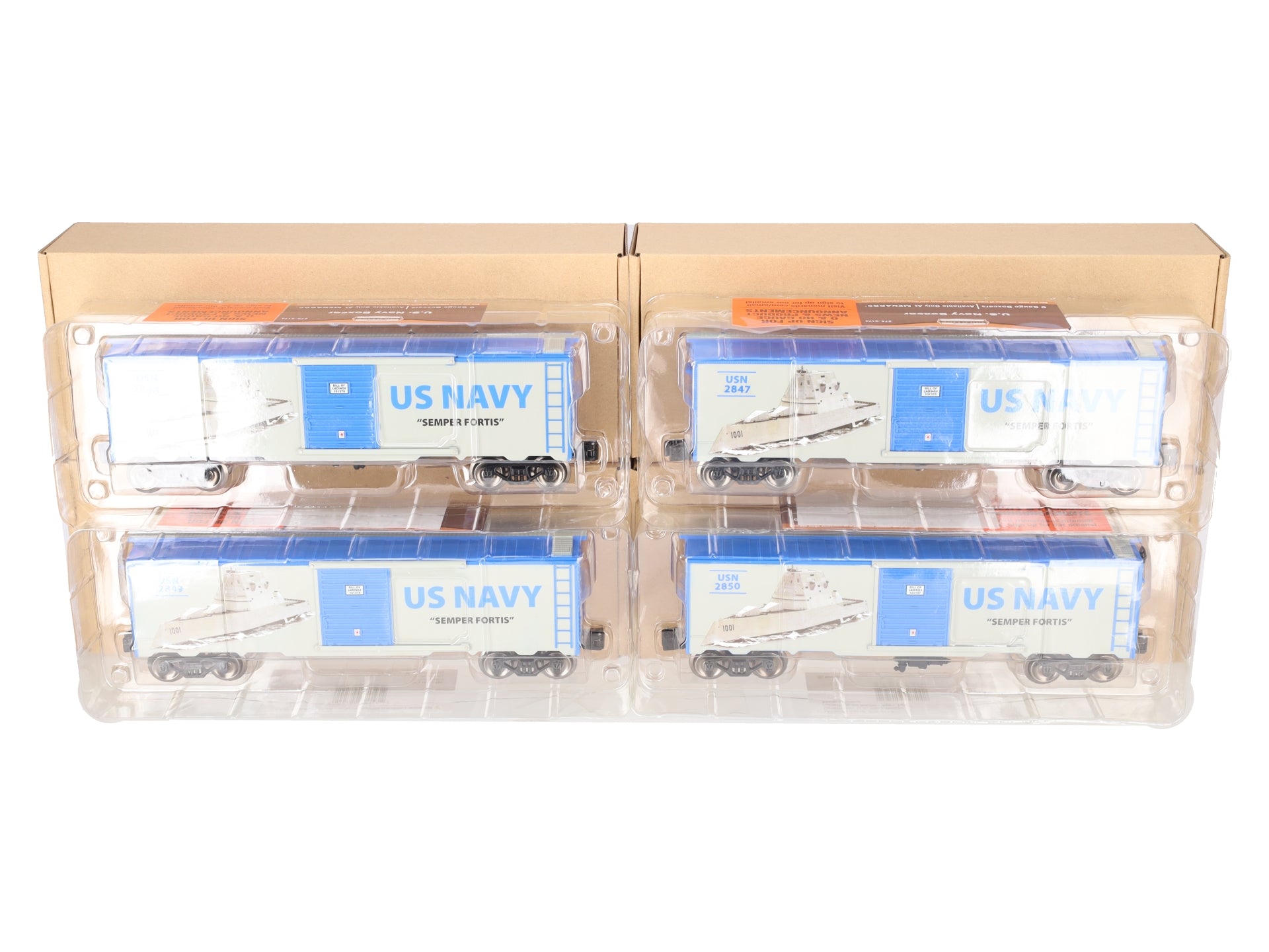 Menards 275-9175 O Gauge Navy Dealer Pack #2847/2849/2850/2868 (Set of 4) NIB