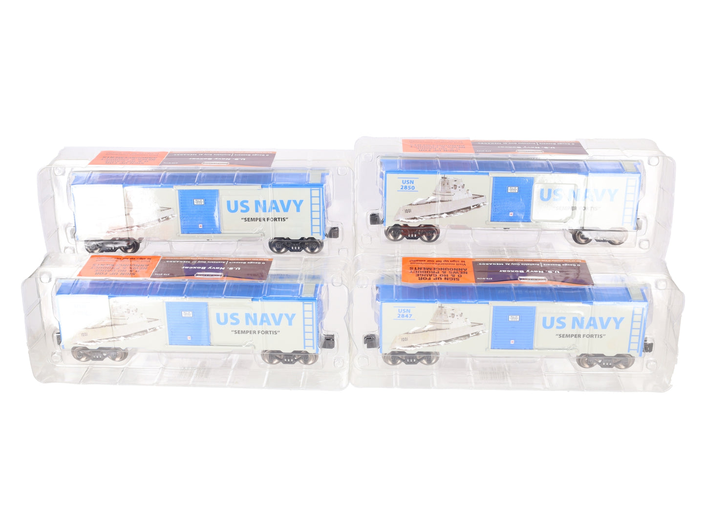 Menards 275-9175 O Gauge Navy Dealer Pack #2847/2849/2850/2868 (Set of 4) NIB