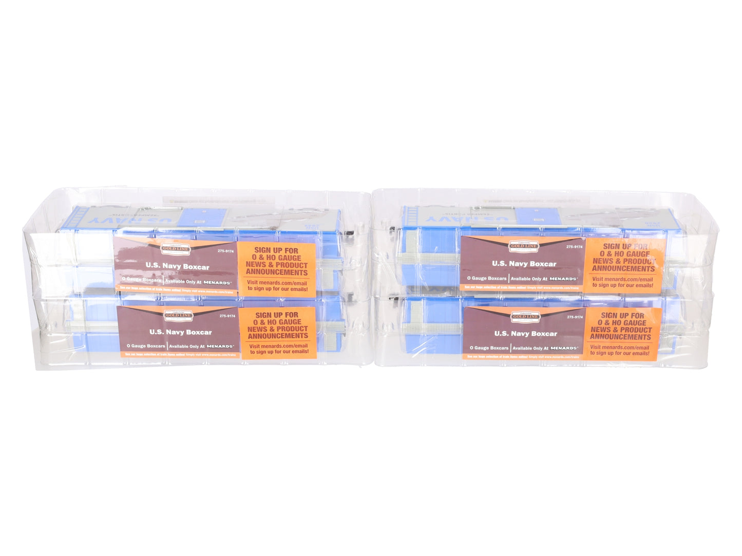 Menards 275-9175 O Gauge Navy Dealer Pack #2847/2849/2850/2868 (Set of 4) NIB