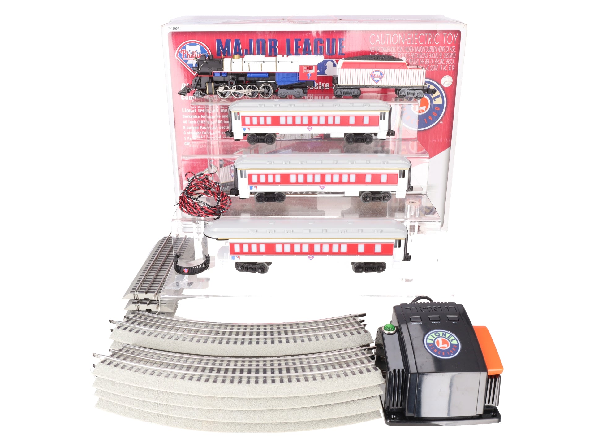 Lionel 7-12004 Philadelphia Phillies 2-8-4 O Gauge Steam Passenger Train Set