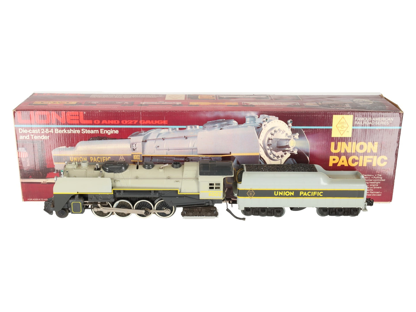 Lionel 6-8002 O Union Pacific Berkshire 2-8-4 Steam Locomotive & Tender #8002 EX/Box