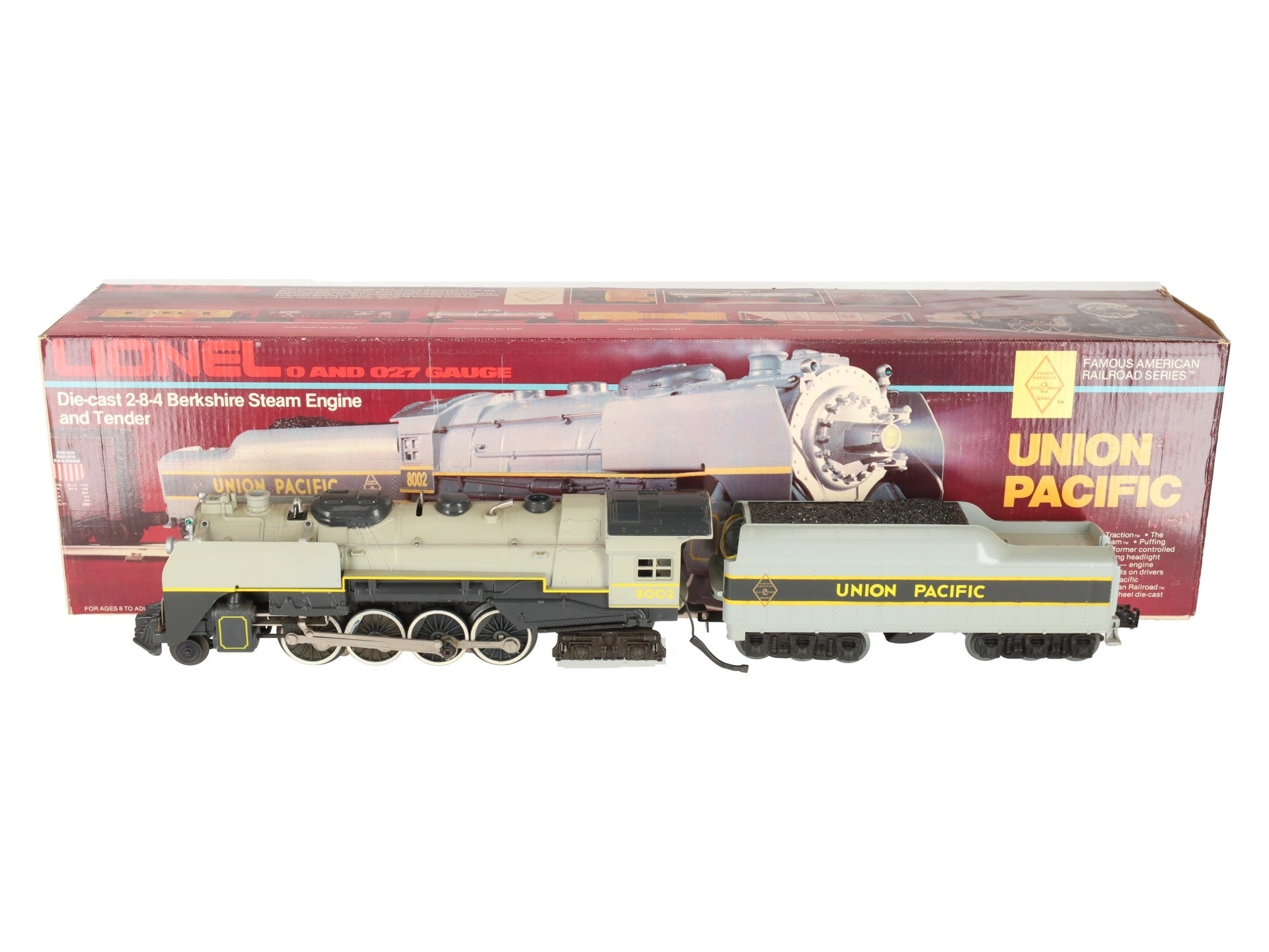 Lionel 6-8002 O Union Pacific Berkshire 2-8-4 Steam Locomotive & Tender #8002 EX/Box