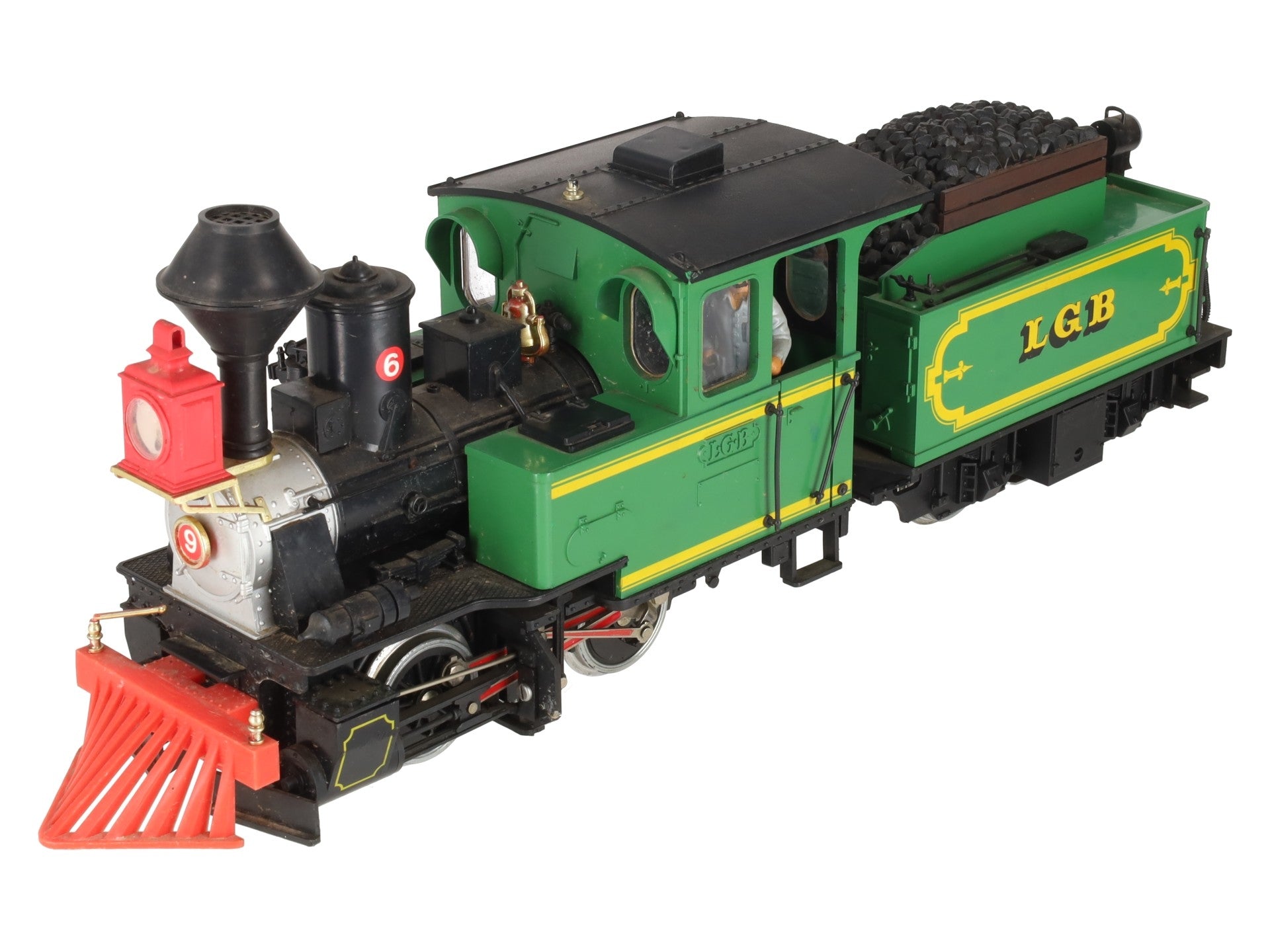 LGB 2017 G Gauge Green 0-4-0 Steam Locomotive with Motorized Tender #6 VG/Box