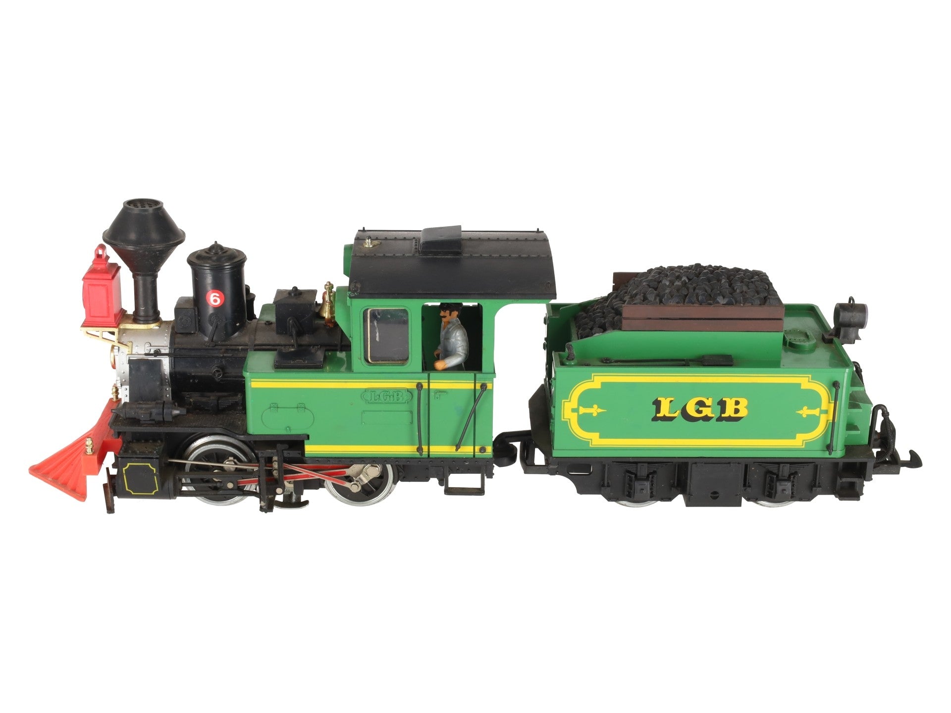 LGB 2017 G Gauge Green 0-4-0 Steam Locomotive with Motorized Tender #6 VG/Box