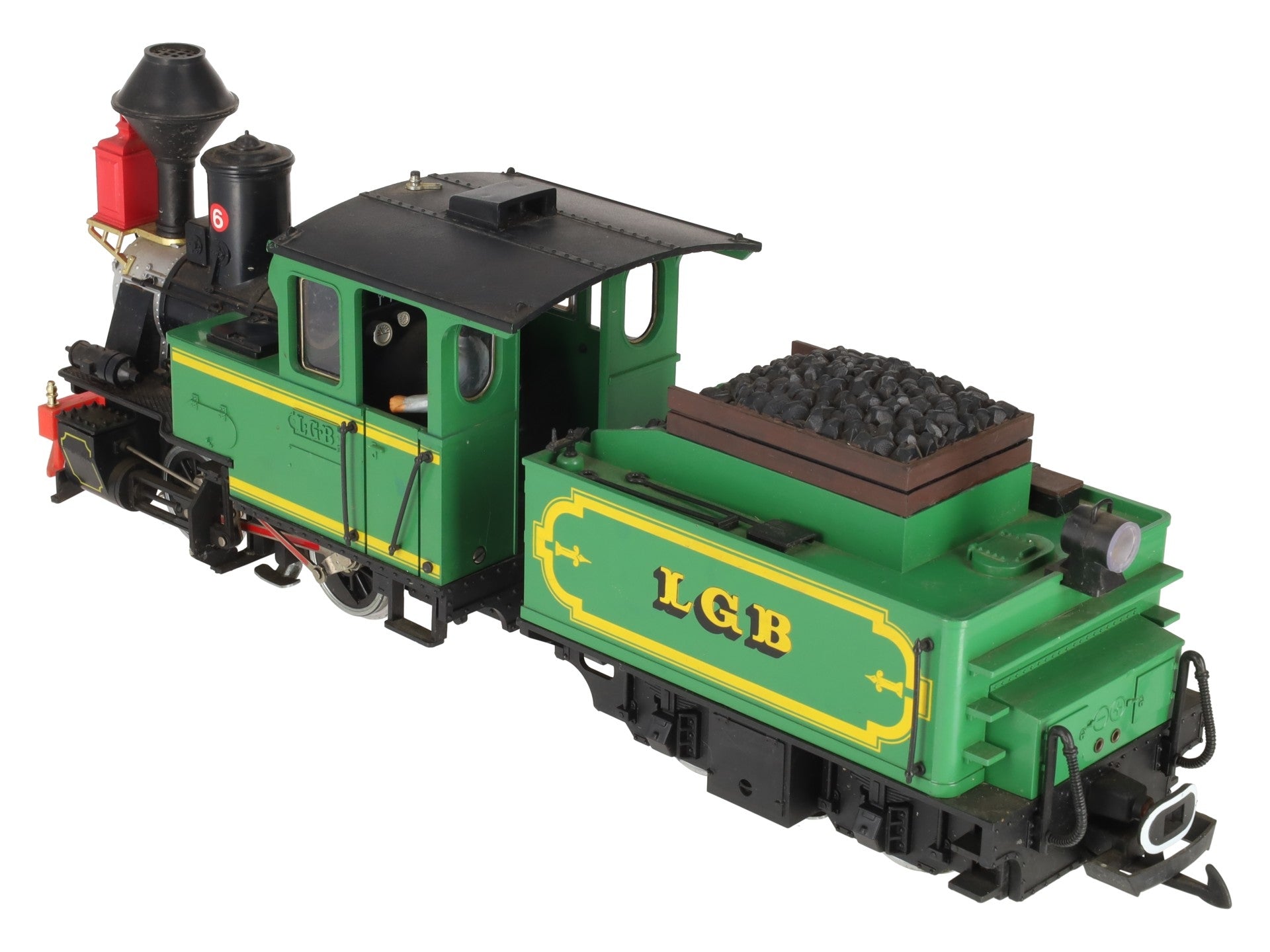 LGB 2017 G Gauge Green 0-4-0 Steam Locomotive with Motorized Tender #6 VG/Box