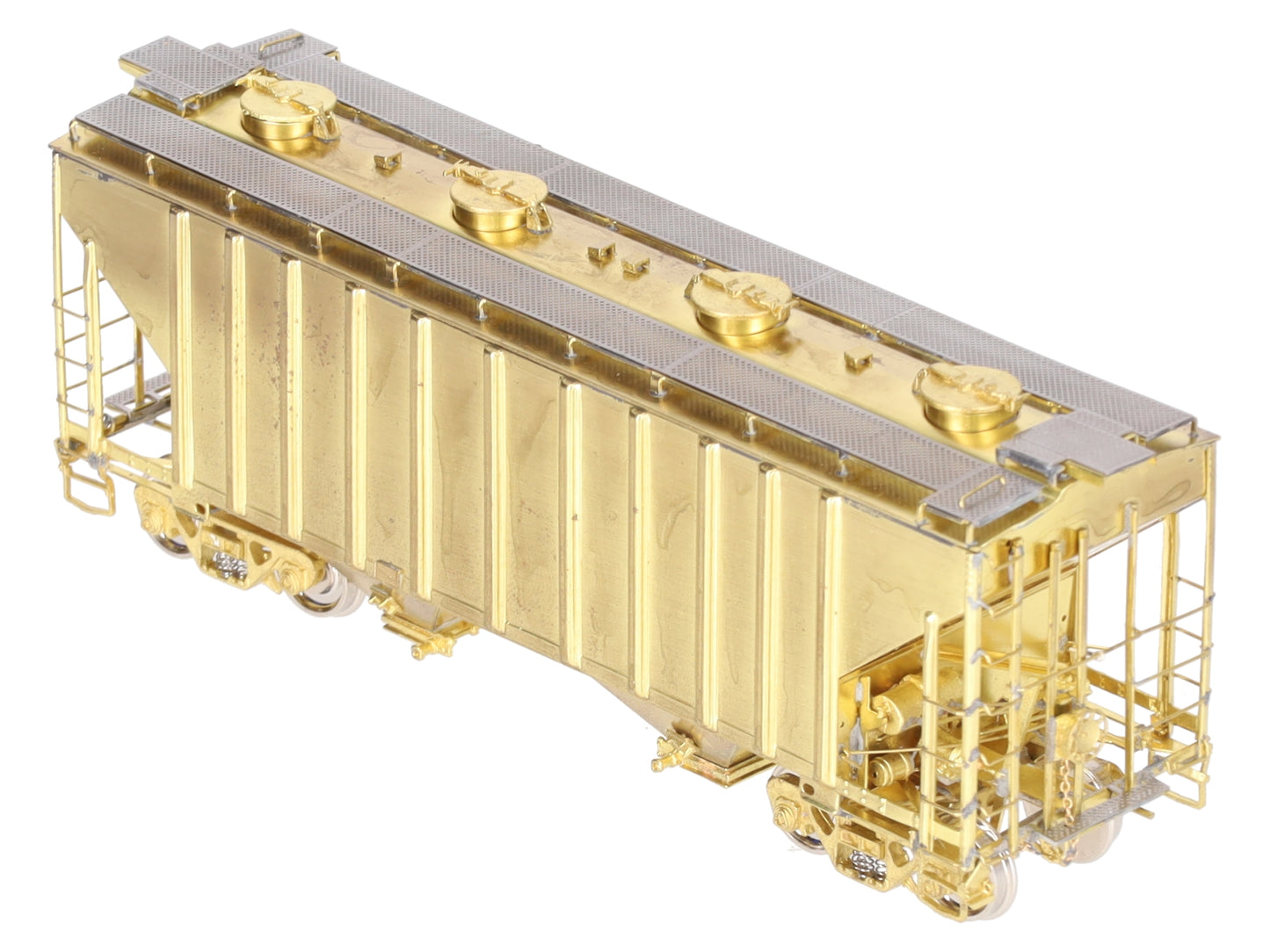Overland OMI-3053 HO Scale BRASS ATSF 2-Bay Hopper Car EX/Box