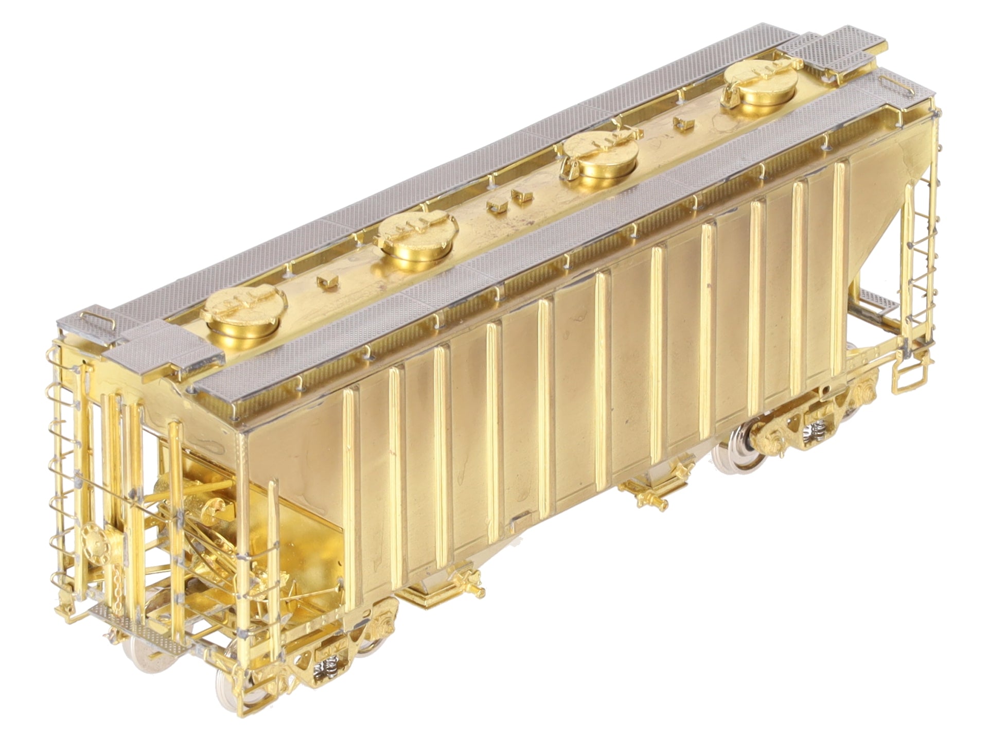 Overland OMI-3053 HO Scale BRASS ATSF 2-Bay Hopper Car EX/Box