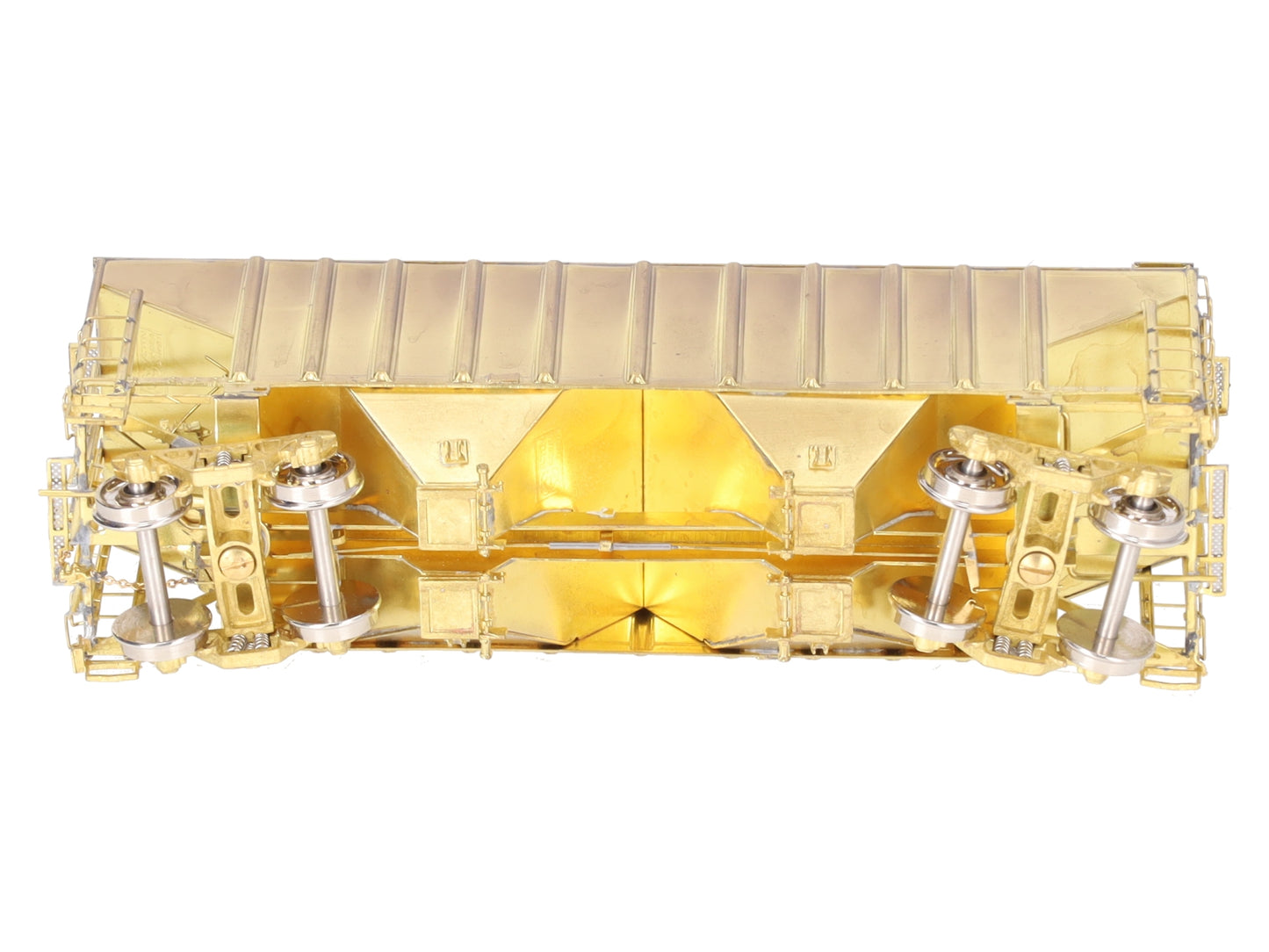 Overland OMI-3053 HO Scale BRASS ATSF 2-Bay Hopper Car EX/Box