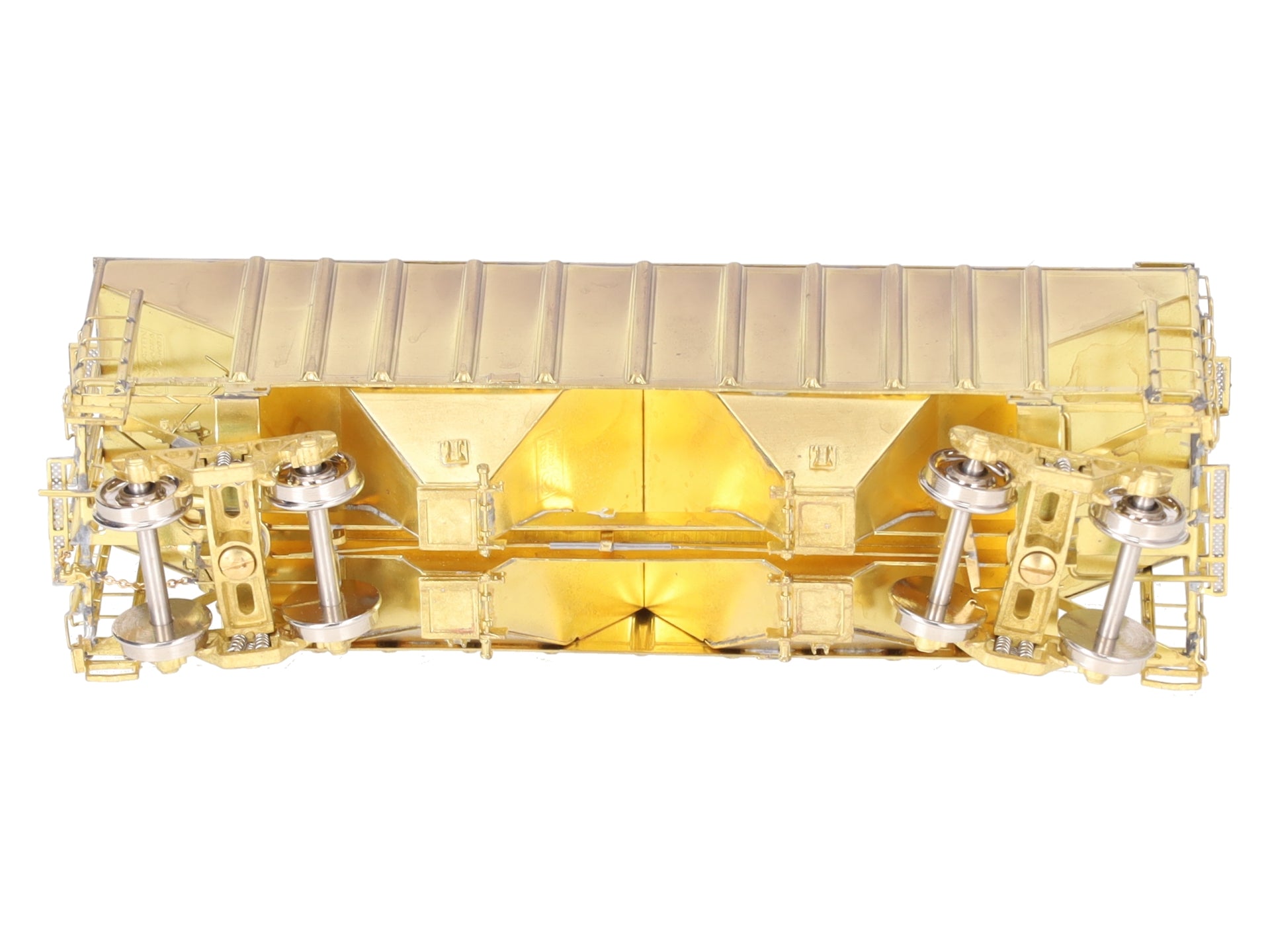 Overland OMI-3053 HO Scale BRASS ATSF 2-Bay Hopper Car EX/Box