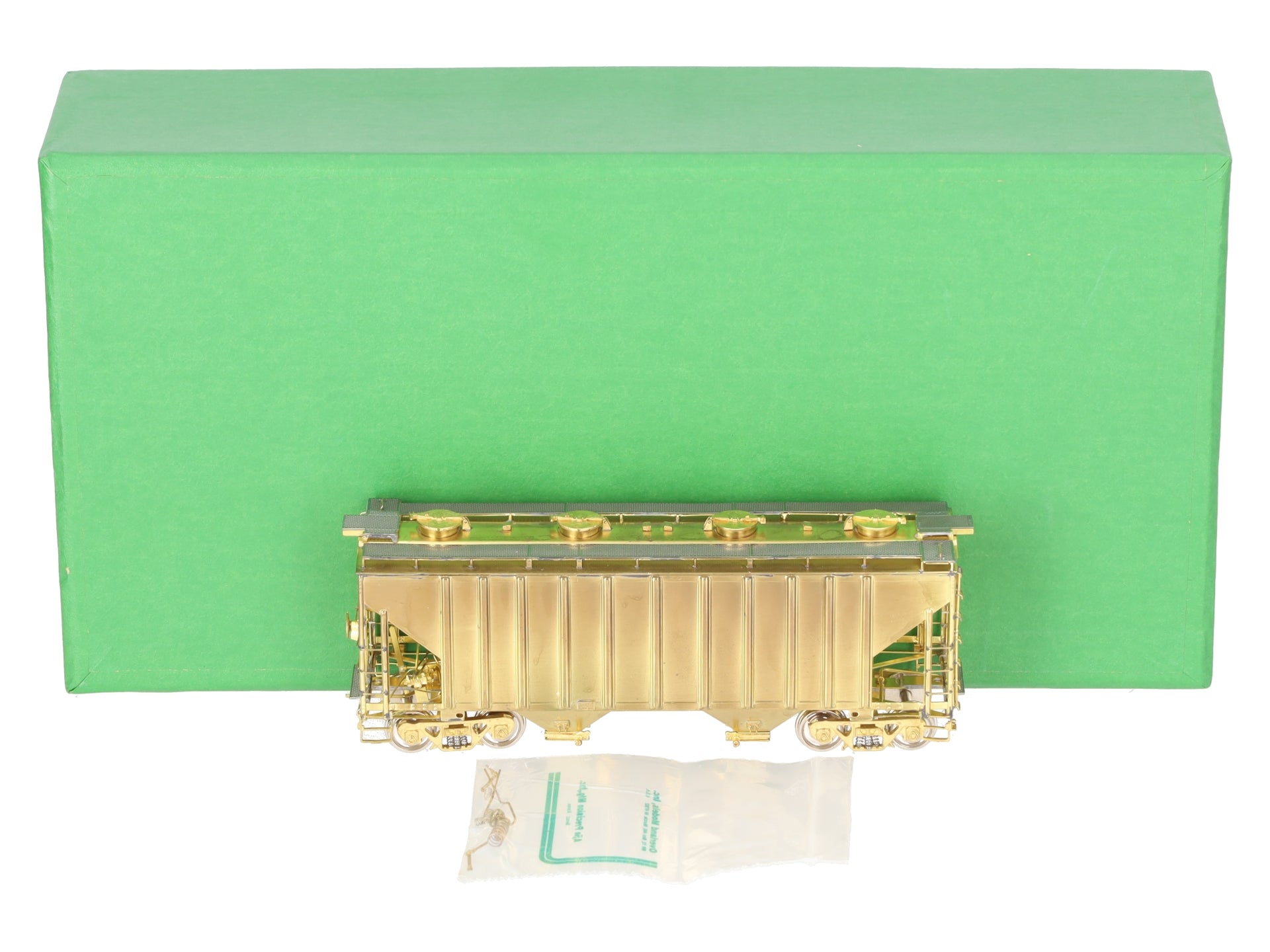Overland OMI-3053 HO Scale BRASS ATSF 2-Bay Hopper Car EX/Box