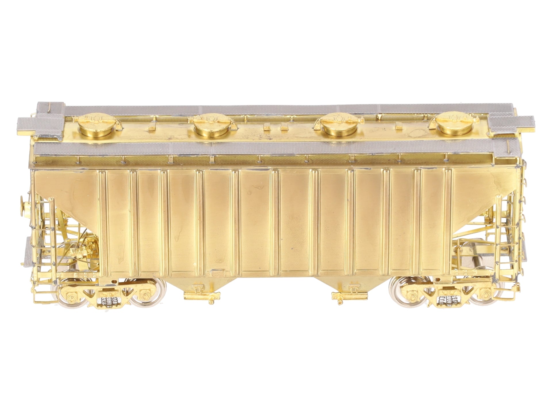 Overland OMI-3053 HO Scale BRASS ATSF 2-Bay Hopper Car EX/Box
