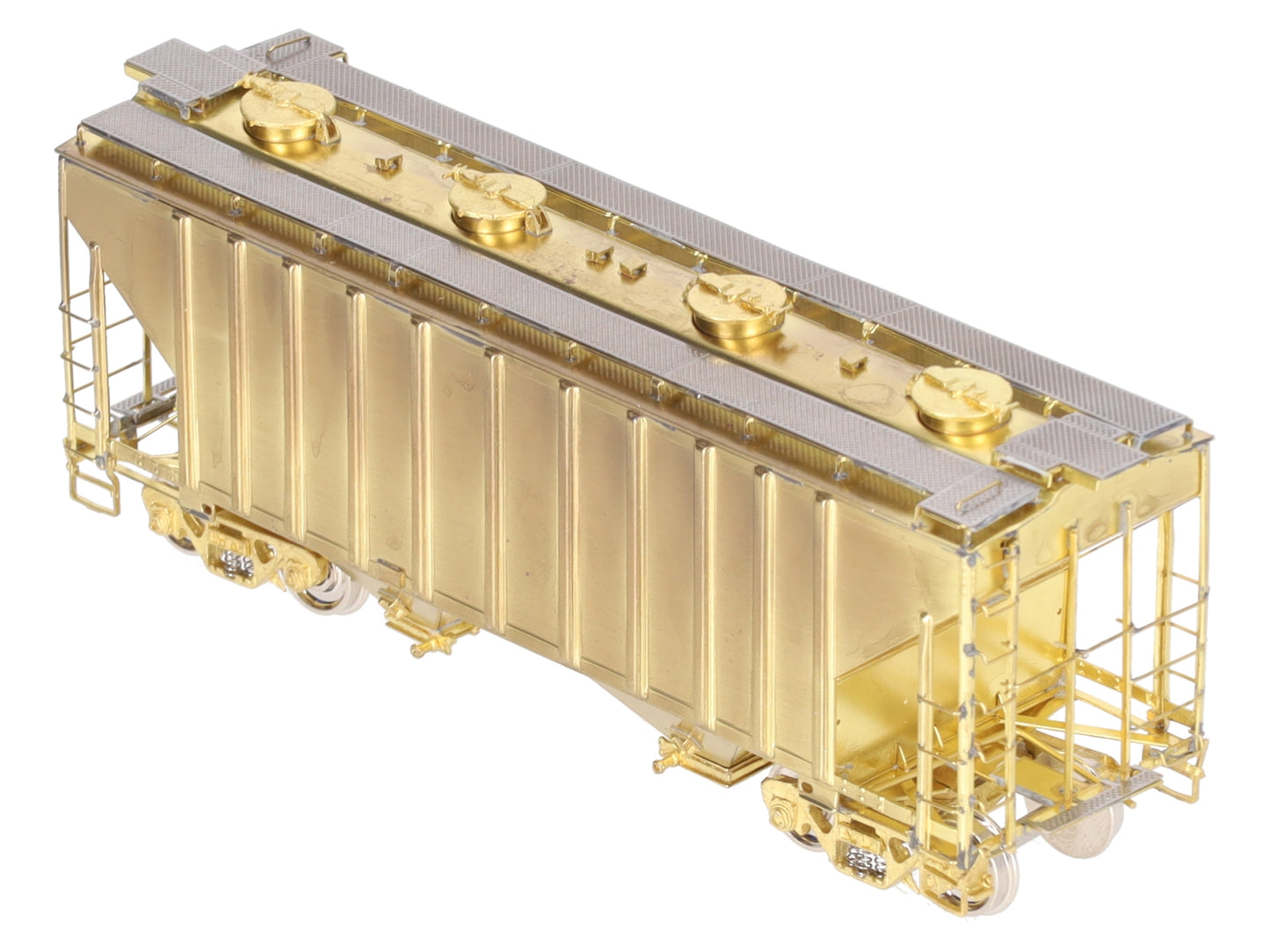Overland OMI-3053 HO Scale BRASS ATSF 2-Bay Hopper Car EX/Box