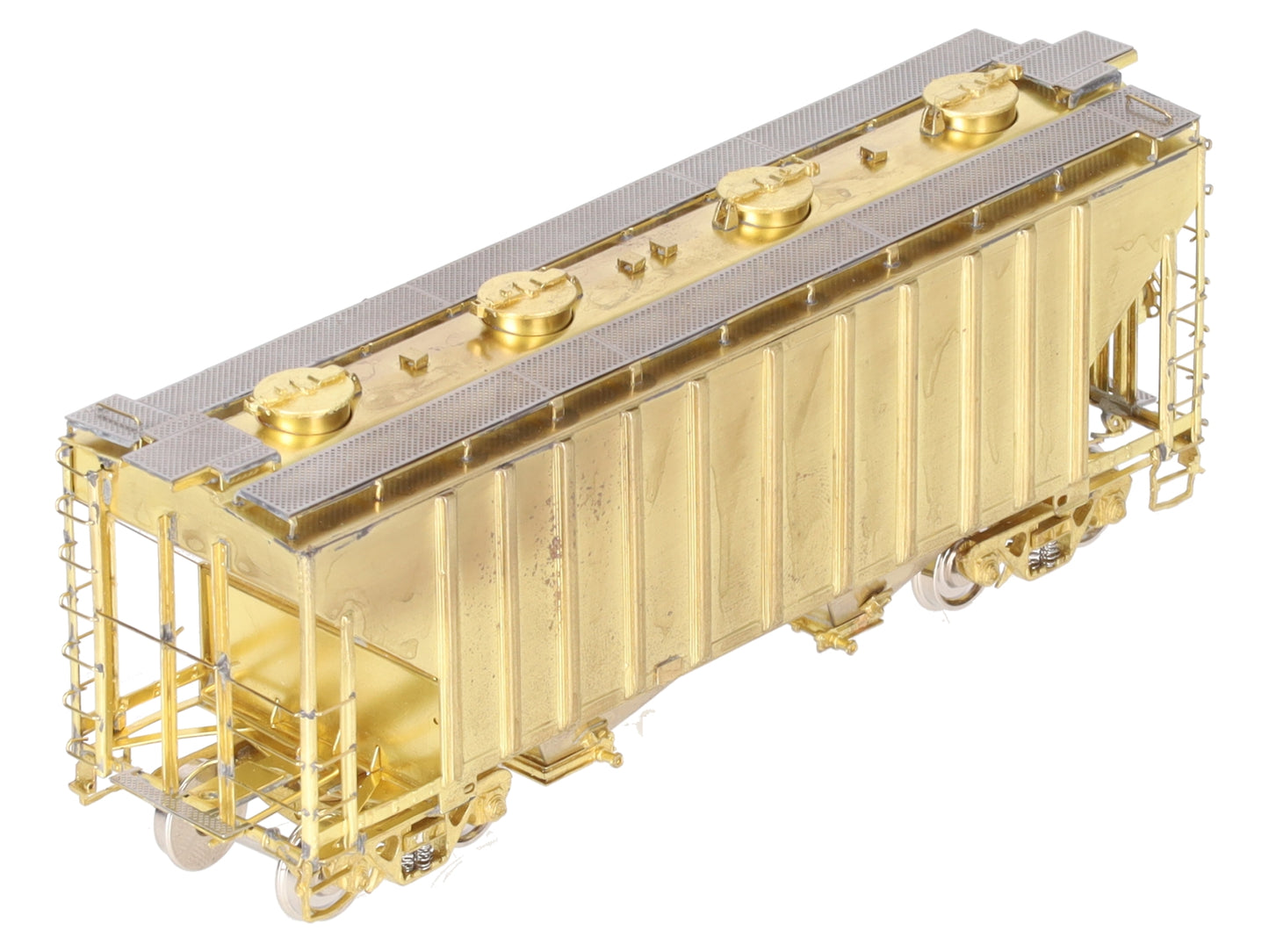 Overland OMI-3053 HO Scale BRASS ATSF 2-Bay Hopper Car EX/Box