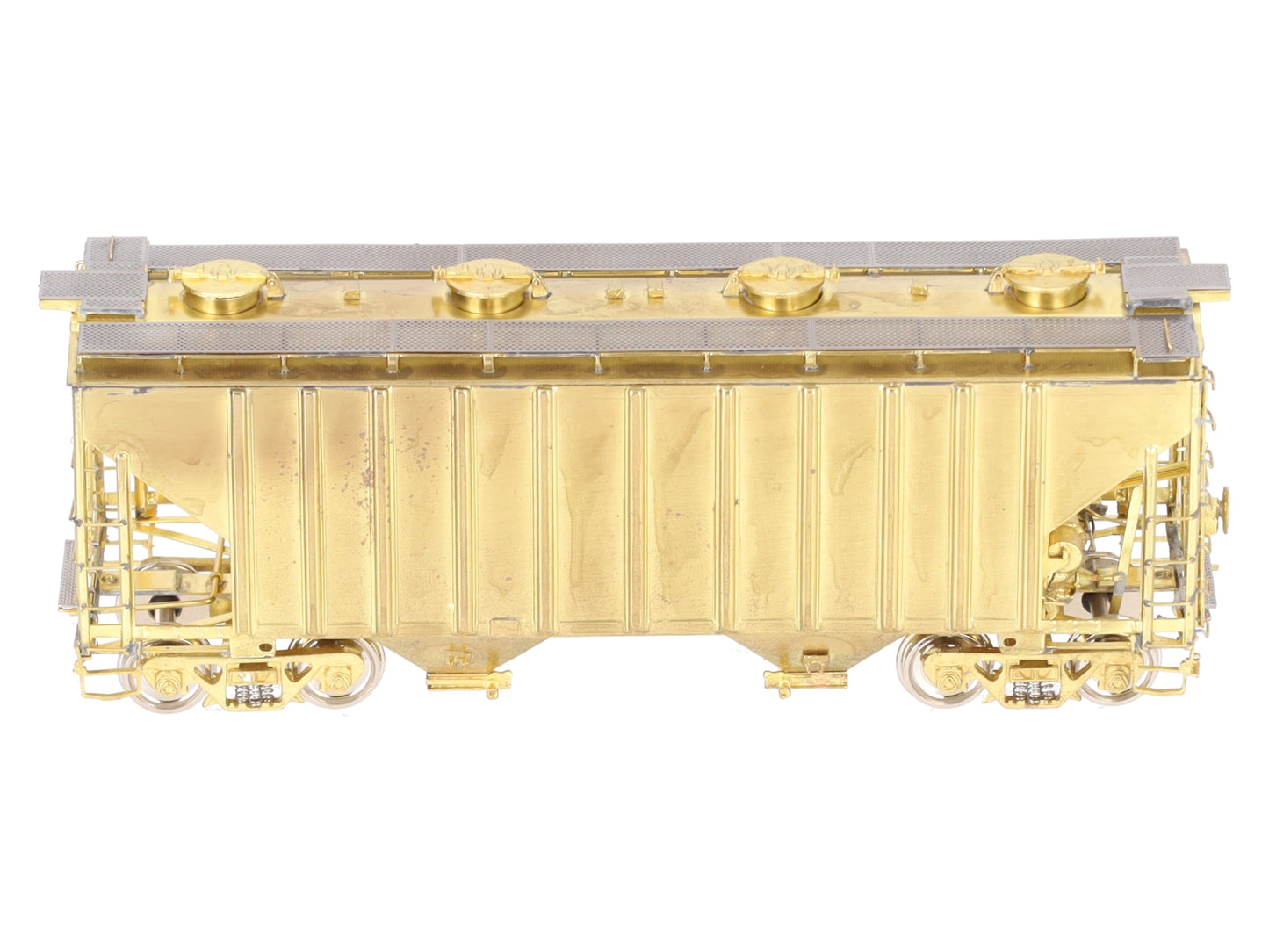 Overland OMI-3053 HO Scale BRASS ATSF 2-Bay Hopper Car EX/Box