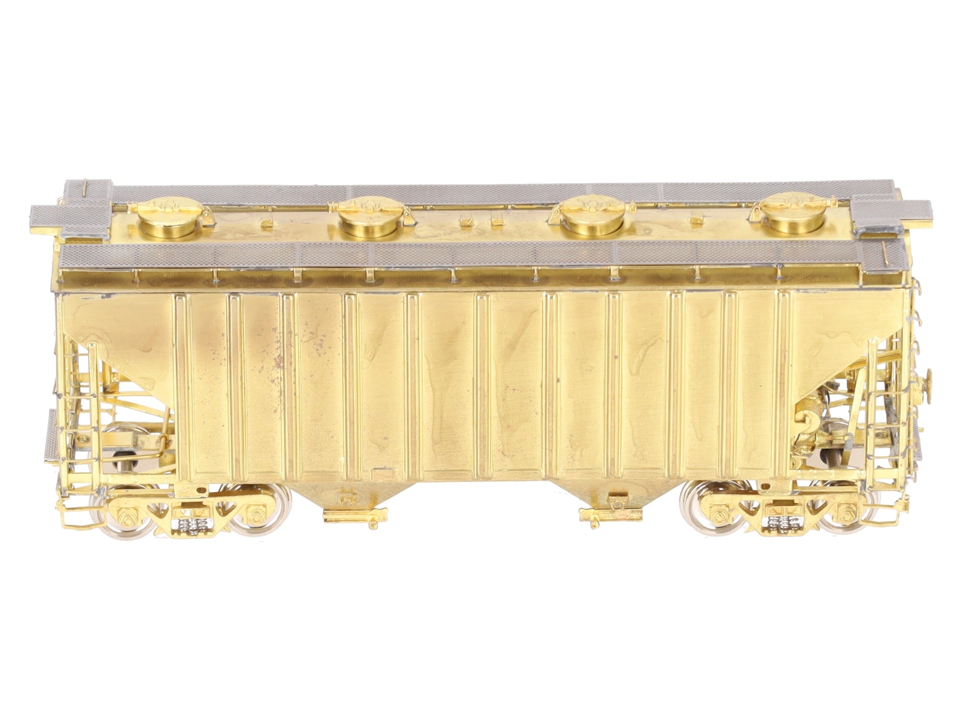 Overland OMI-3053 HO Scale BRASS ATSF 2-Bay Hopper Car EX/Box