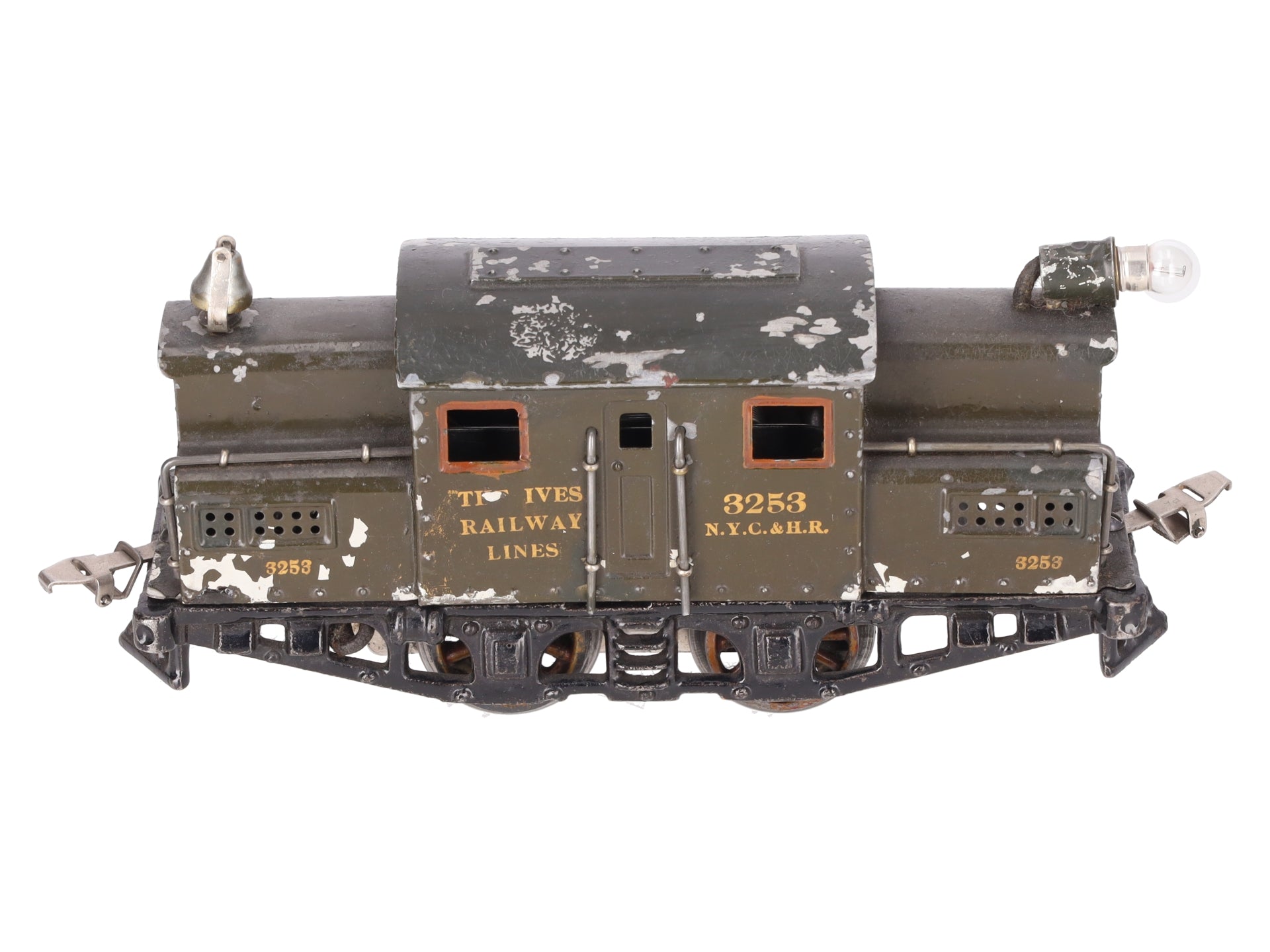 Ives 3253 Vintage O 0-4-0 Tinplate Prewar Electric Locomotive VG