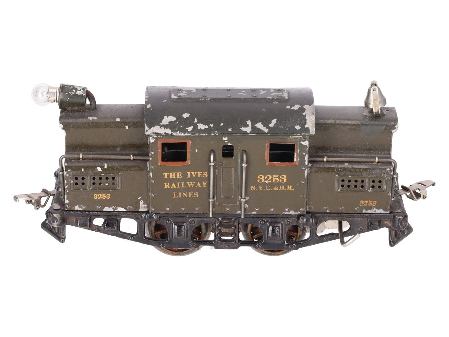 Ives 3253 Vintage O 0-4-0 Tinplate Prewar Electric Locomotive VG