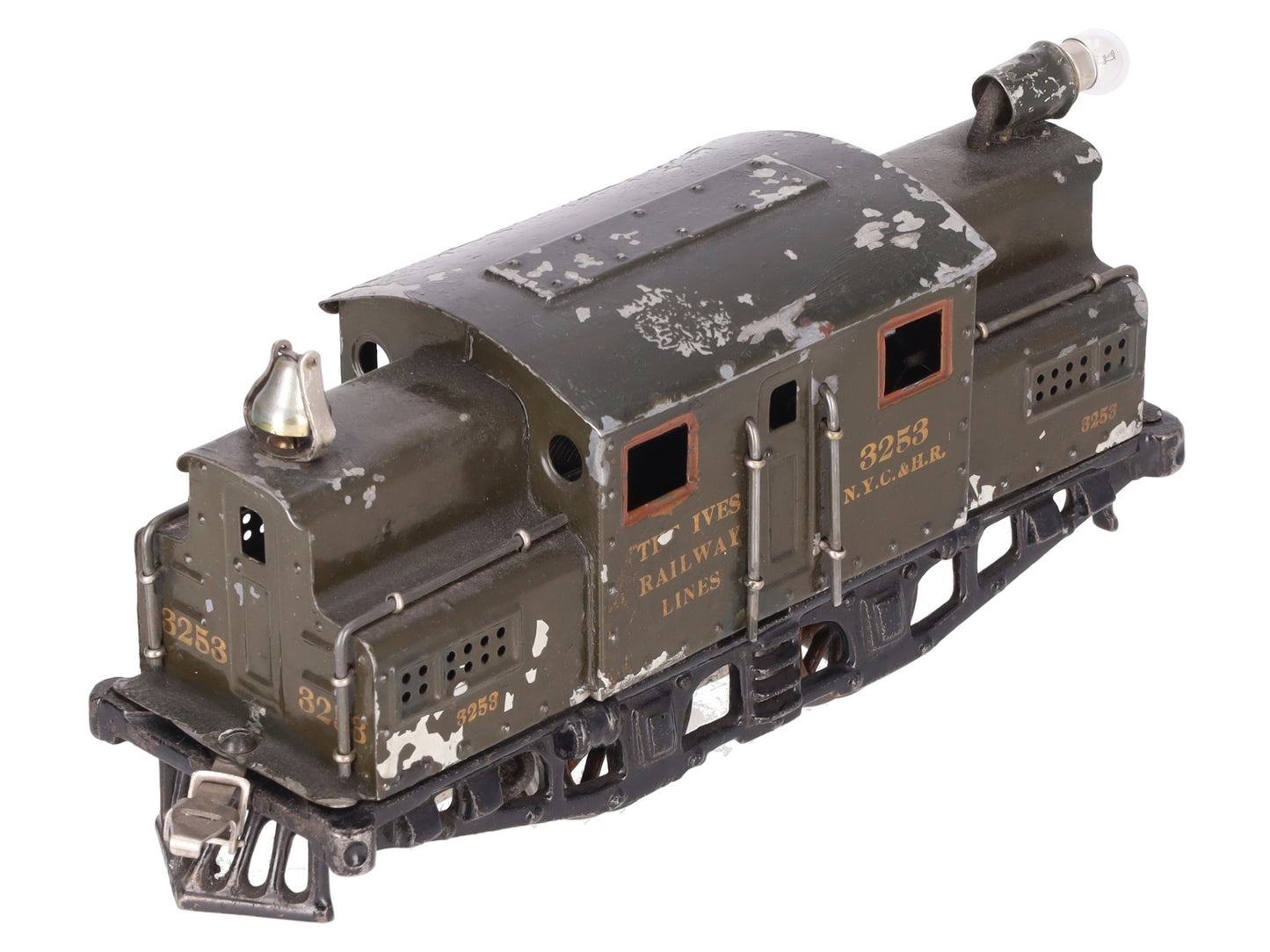 Ives 3253 Vintage O 0-4-0 Tinplate Prewar Electric Locomotive VG