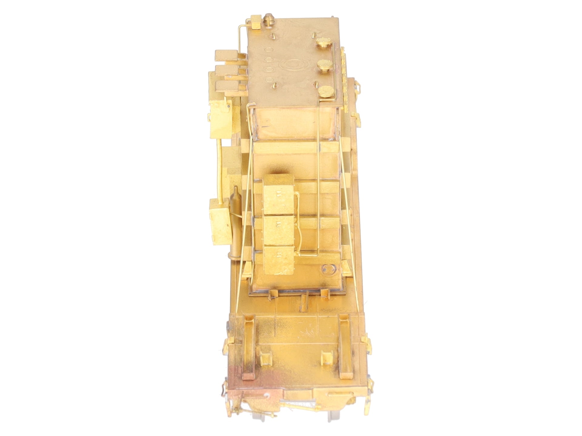Overland 1347 HO Brass Center Flat Car w/Transformer Load EX/Box