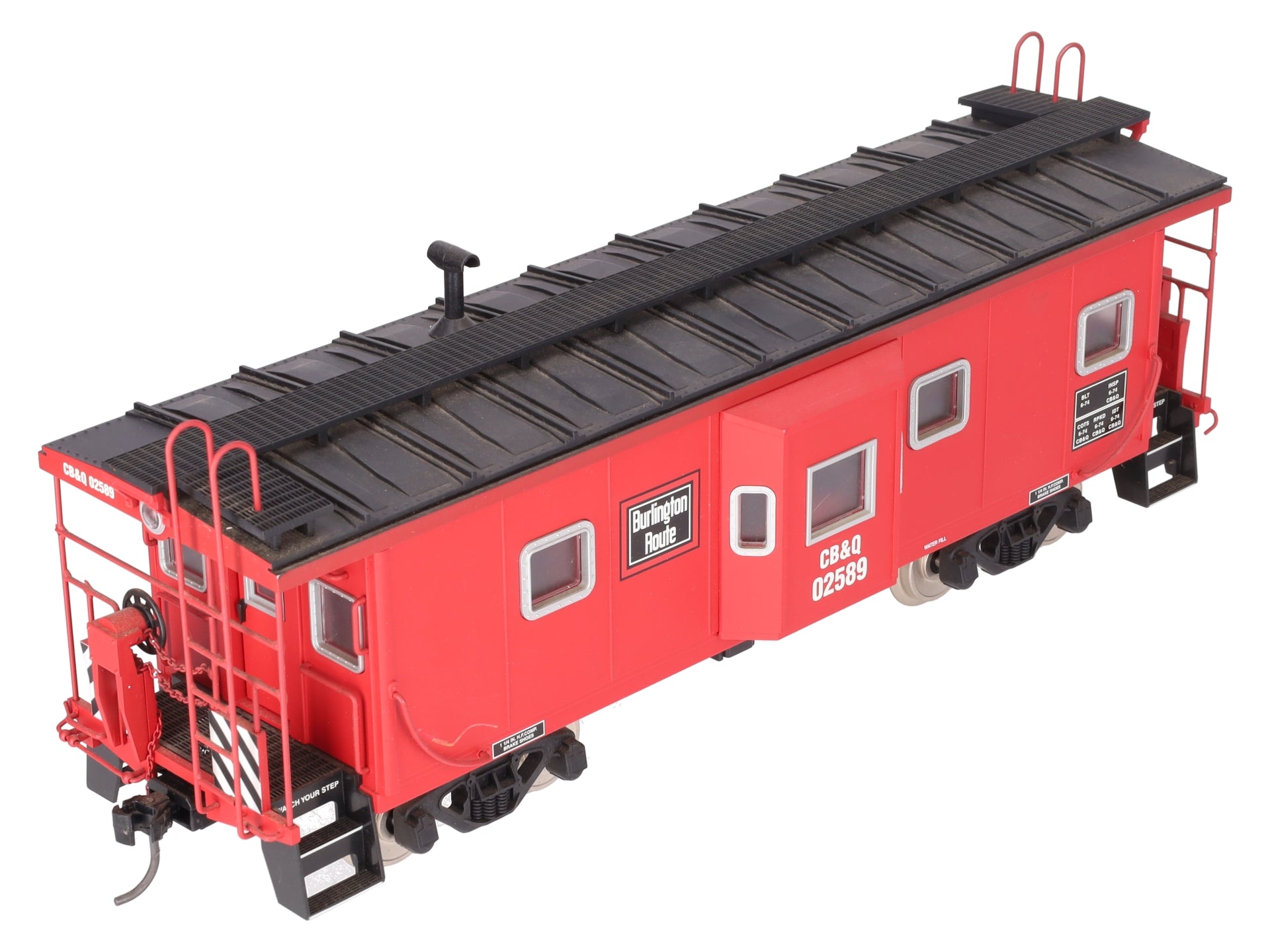 USA Trains 12054 G Burlington Route Bay Window Caboose - Metal Wheels EX/Box