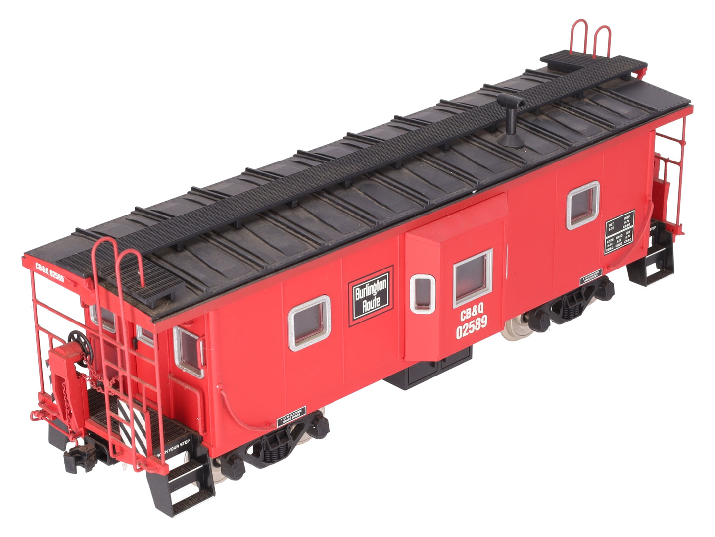 USA Trains 12054 G Burlington Route Bay Window Caboose - Metal Wheels EX/Box