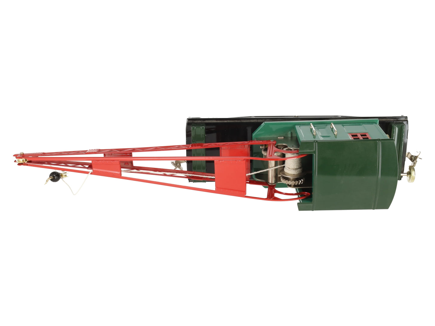 MTH 10-1082 Standard Gauge No. 219 Peacock Crane Car with Brass Trim EX/Box