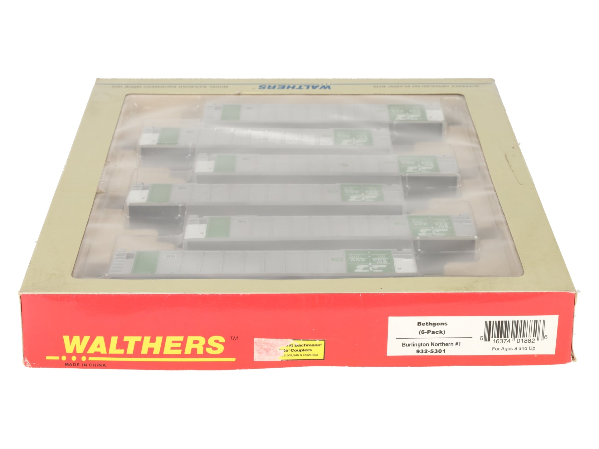 Walthers 932-5301 HO Scale Burlington Northern Bethgon (Pack of 6) EX/Box