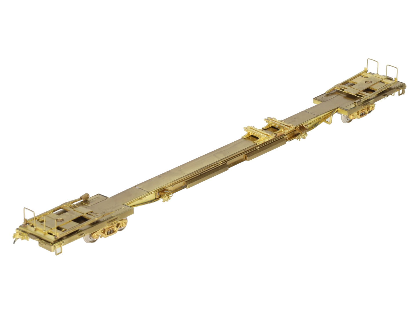 Overland OMI-1312 Brass HO NYC Flexi-Van Flat Car EX/Box