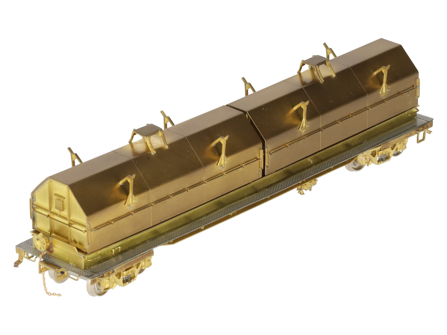 Overland OMI-1358 Brass HO Scale Evans Steel Coil Car EX/Box