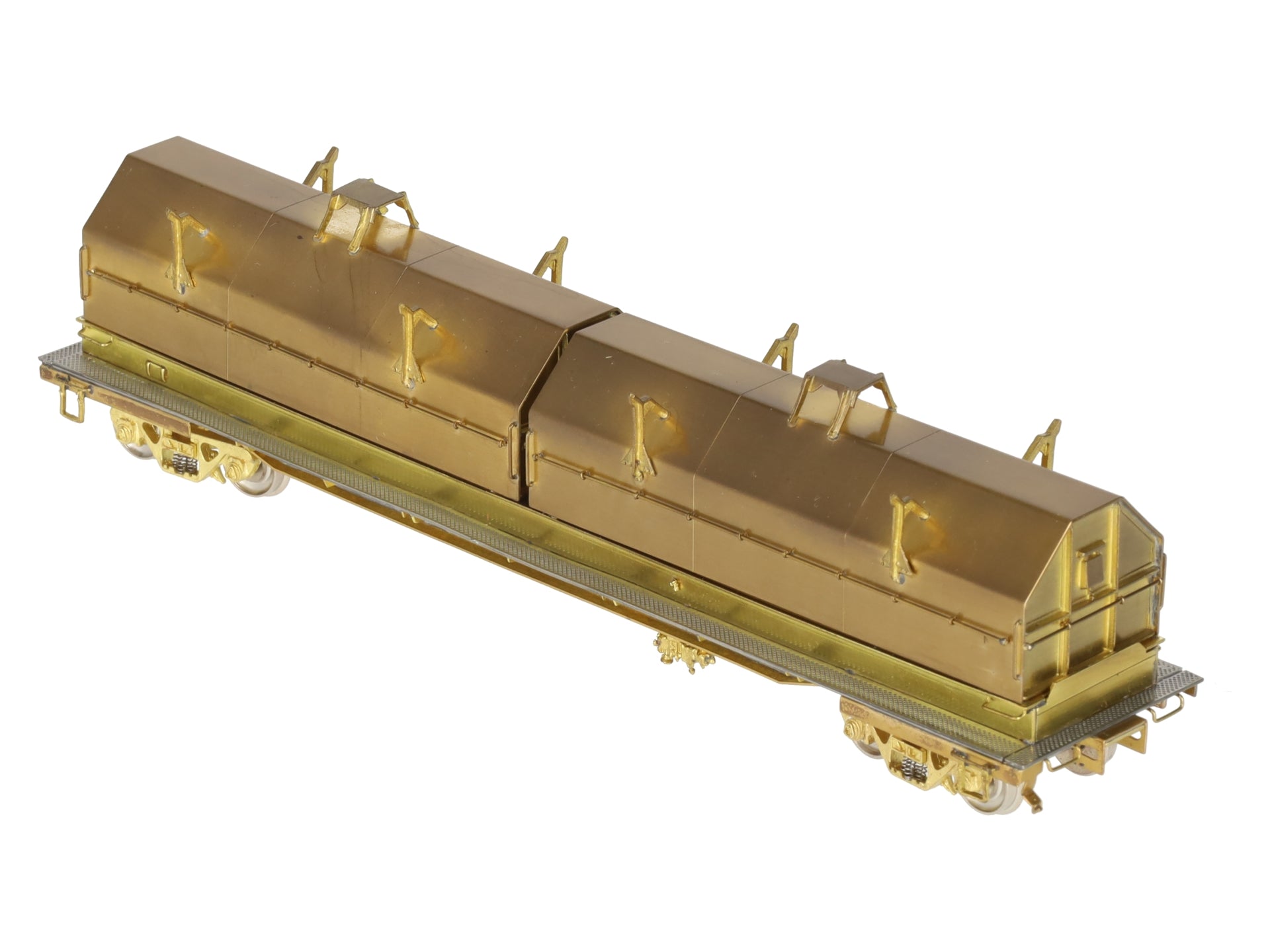 Overland OMI-1358 Brass HO Scale Evans Steel Coil Car EX/Box