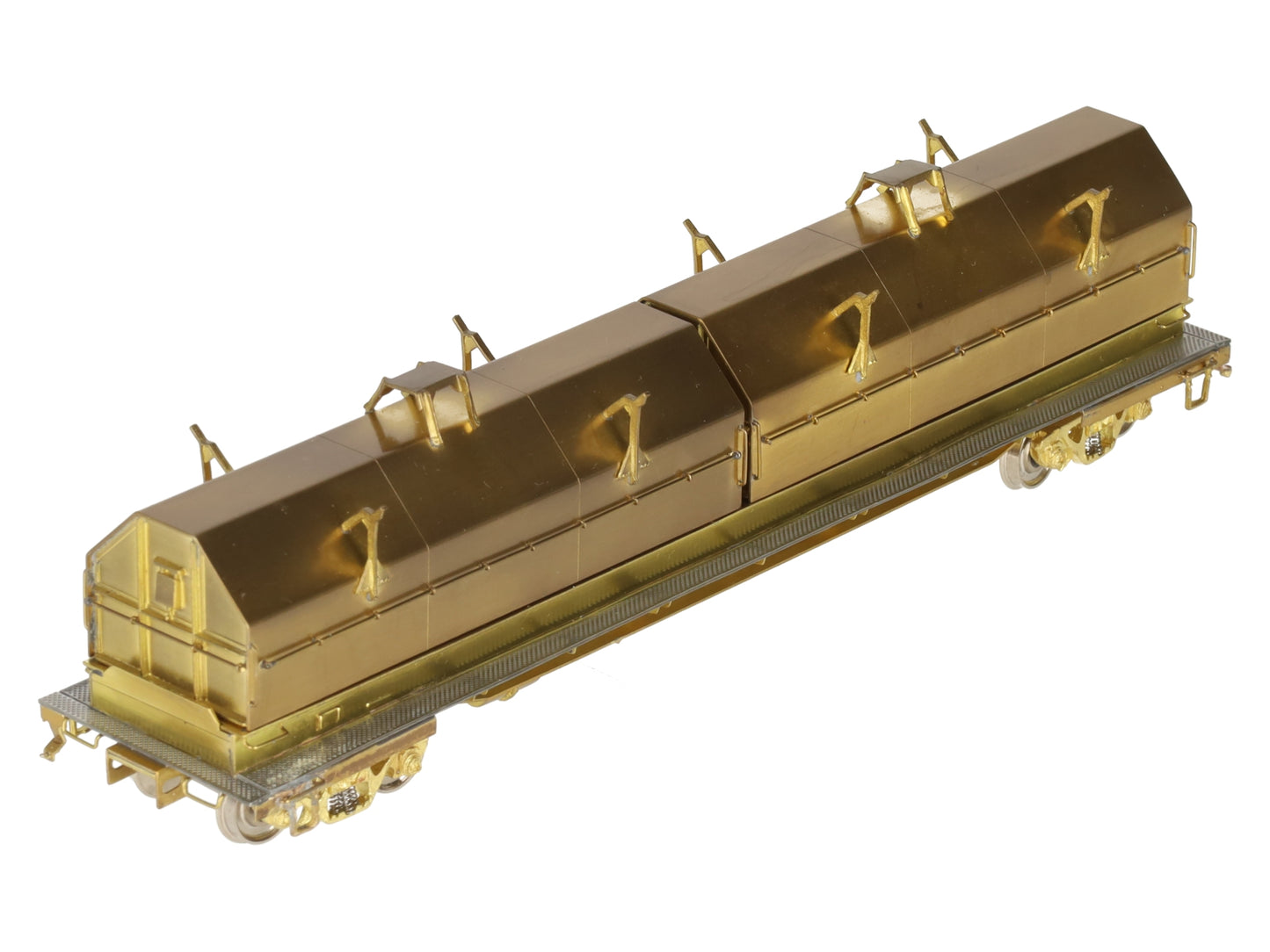 Overland OMI-1358 Brass HO Scale Evans Steel Coil Car EX/Box