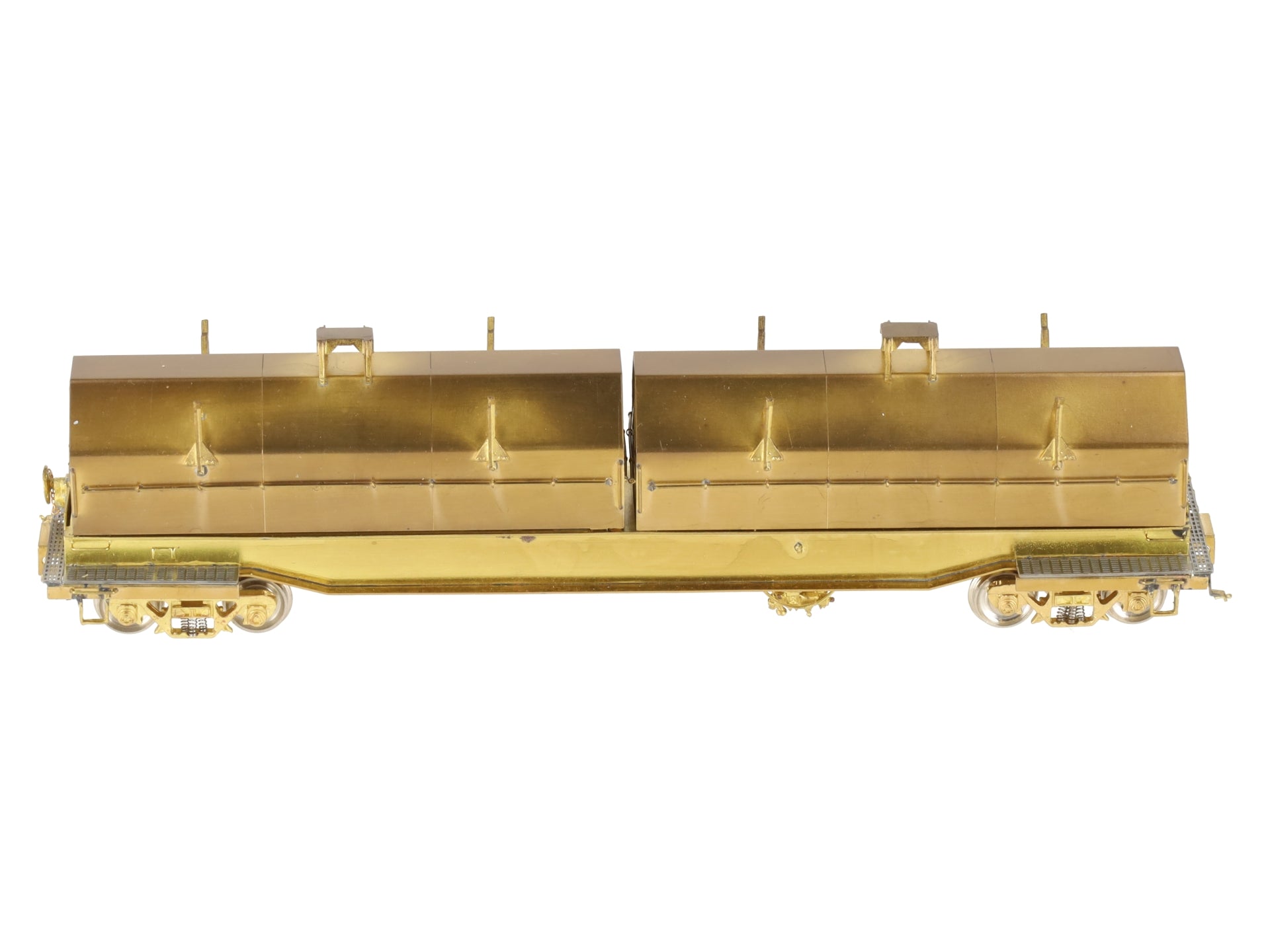 Overland OMI-1389 Brass HO Scale Evans Steel Coil Car EX/Box