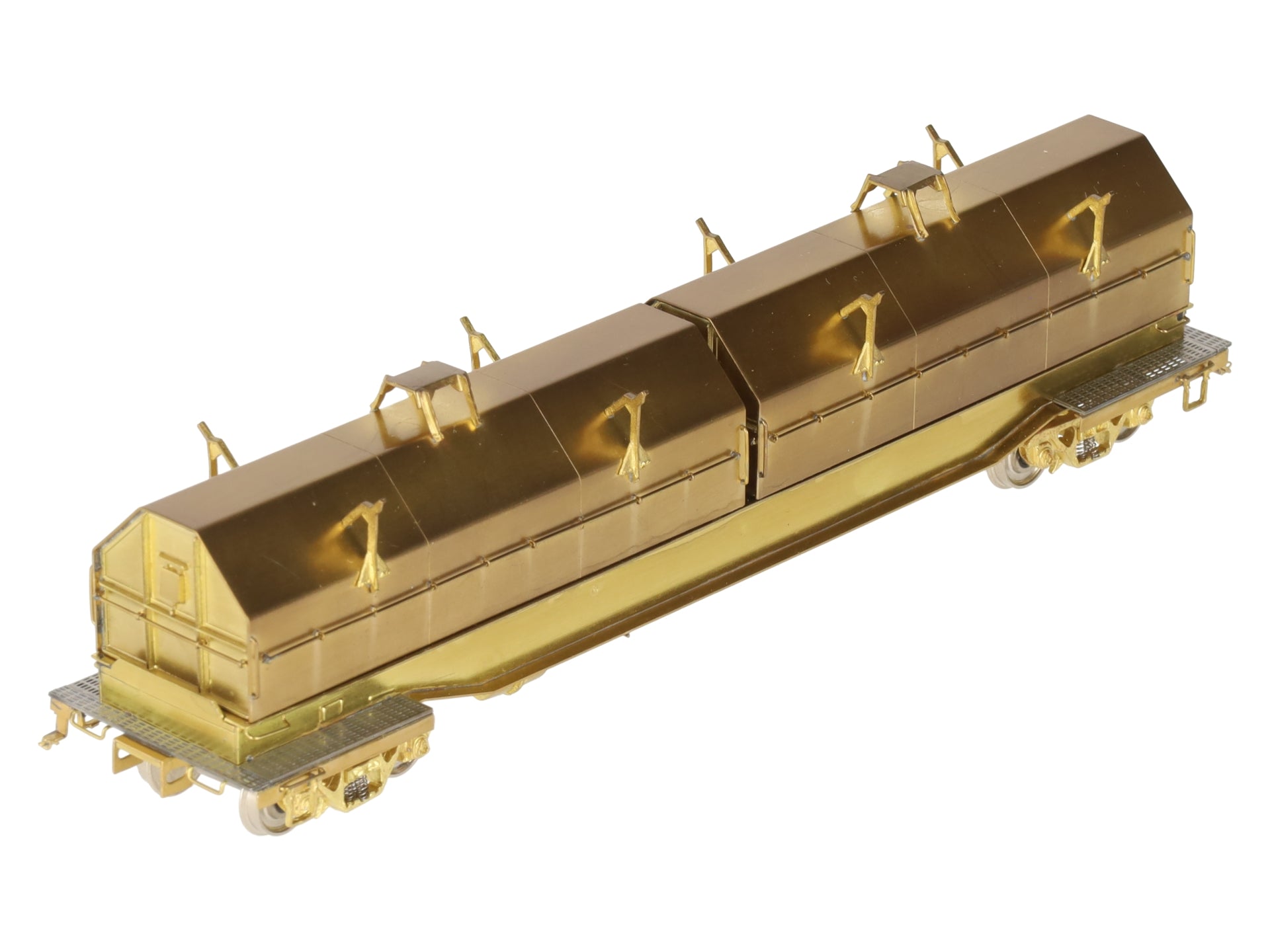 Overland OMI-1389 Brass HO Scale Evans Steel Coil Car EX/Box
