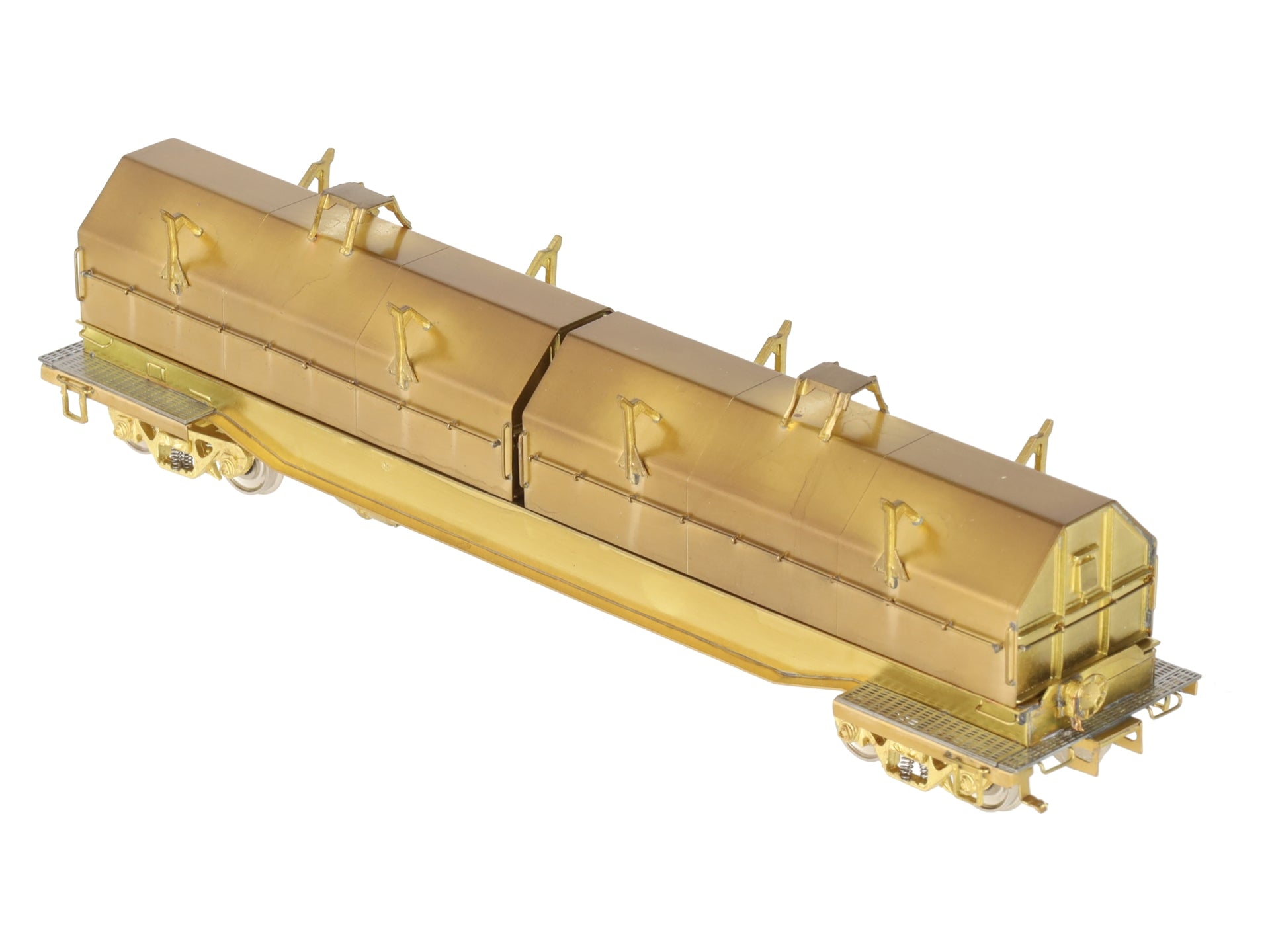Overland OMI-1389 Brass HO Scale Evans Steel Coil Car EX/Box