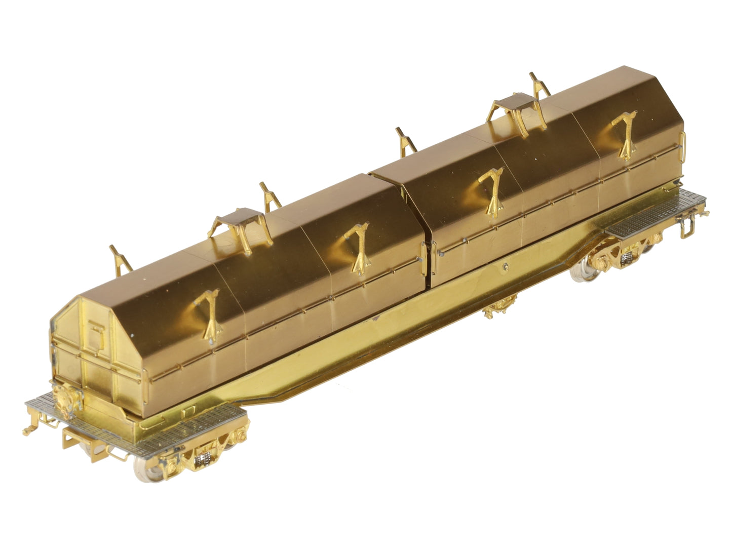 Overland OMI-1389 Brass HO Scale Evans Steel Coil Car EX/Box
