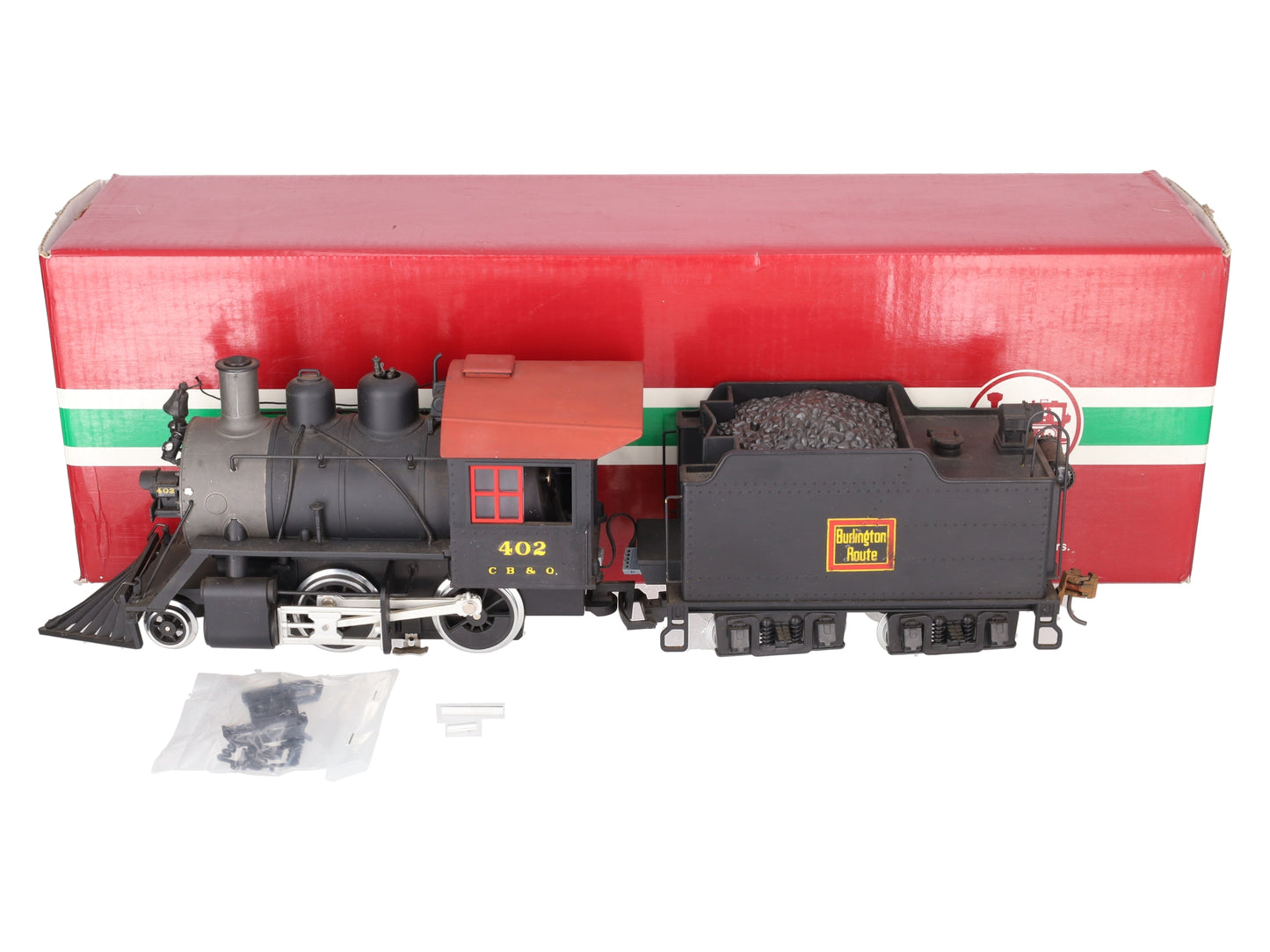 LGB 20232 G CB&Q 2-4-0 Steam Locomotive & Tender W/Sound #1218/Box