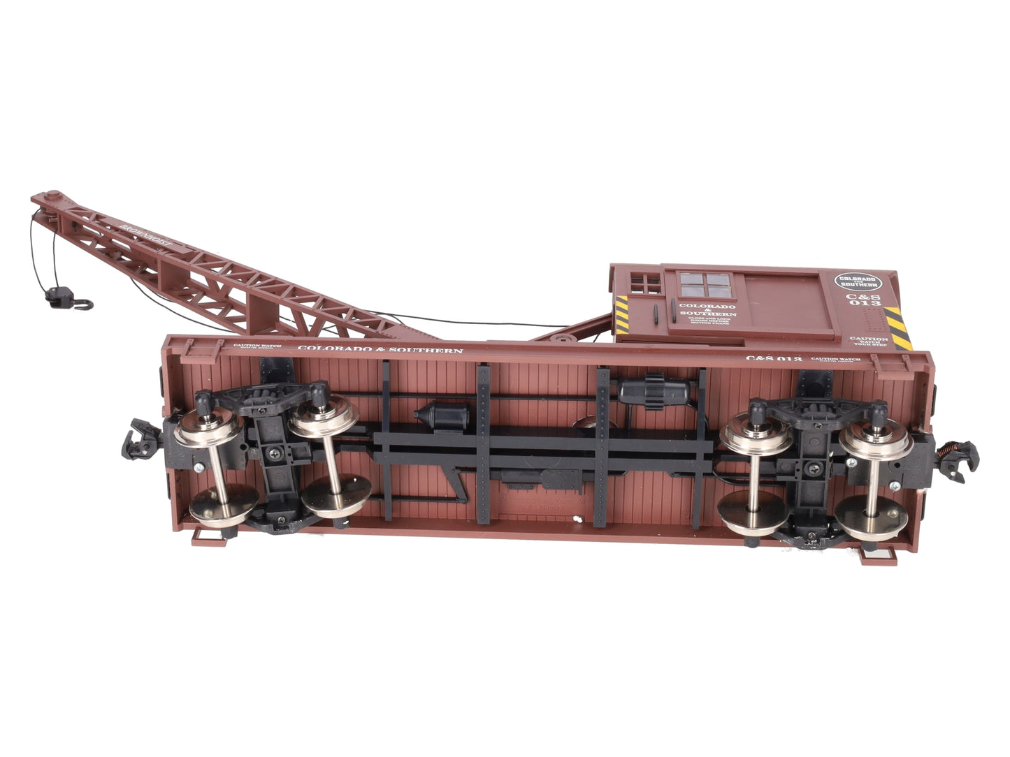USA Trains 1867 G Gauge Colorado & Southern 25-Ton Crane with Metal Wheels VG/Box