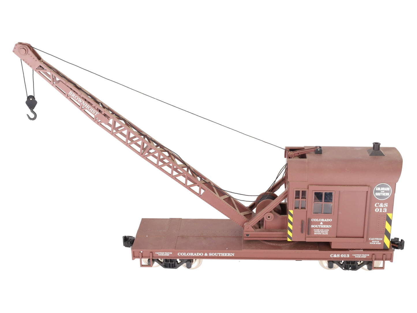 USA Trains 1867 G Gauge Colorado & Southern 25-Ton Crane with Metal Wheels VG/Box