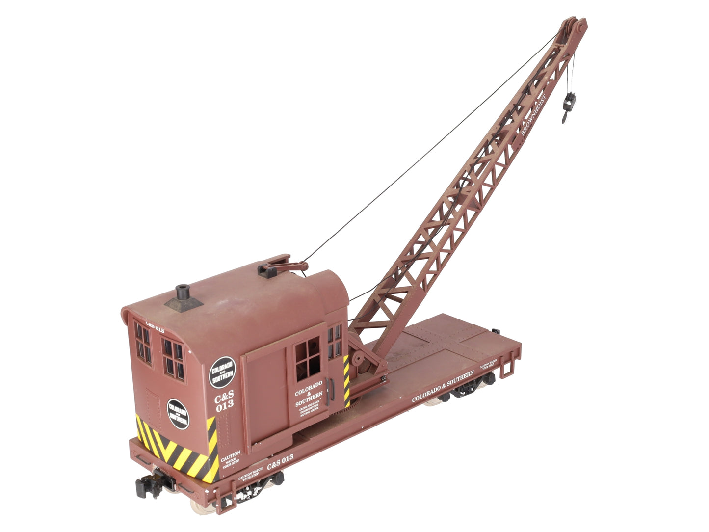 USA Trains 1867 G Gauge Colorado & Southern 25-Ton Crane with Metal Wheels VG/Box