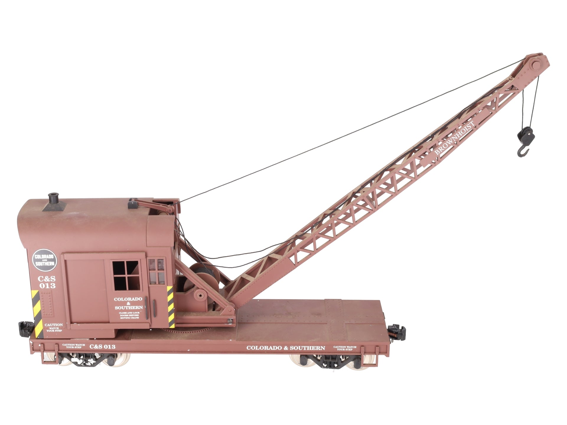 USA Trains 1867 G Gauge Colorado & Southern 25-Ton Crane with Metal Wheels VG/Box