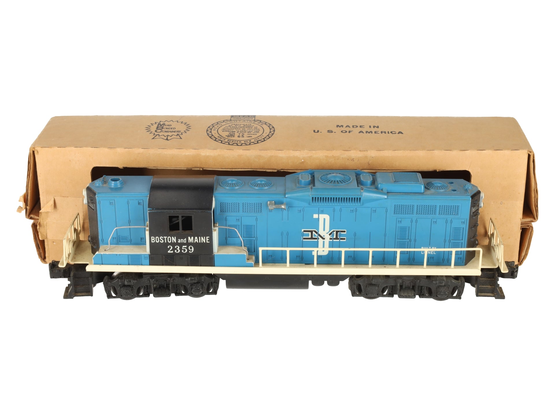 Lionel 2359 Vintage O Boston & Maine GP-9 Diesel Locomotive VG/Box