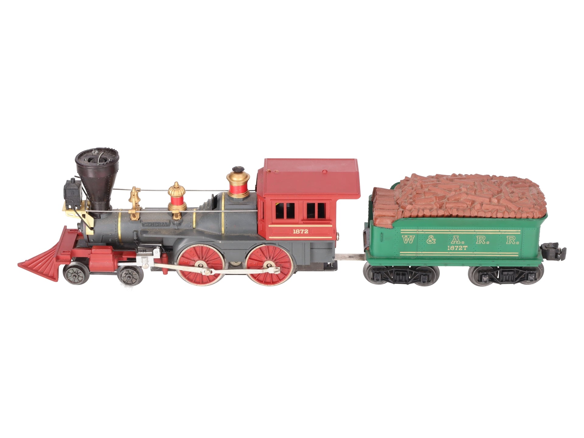 Lionel 1872 Vintage O General 4-4-0 Steam Locomotive & Tender VG