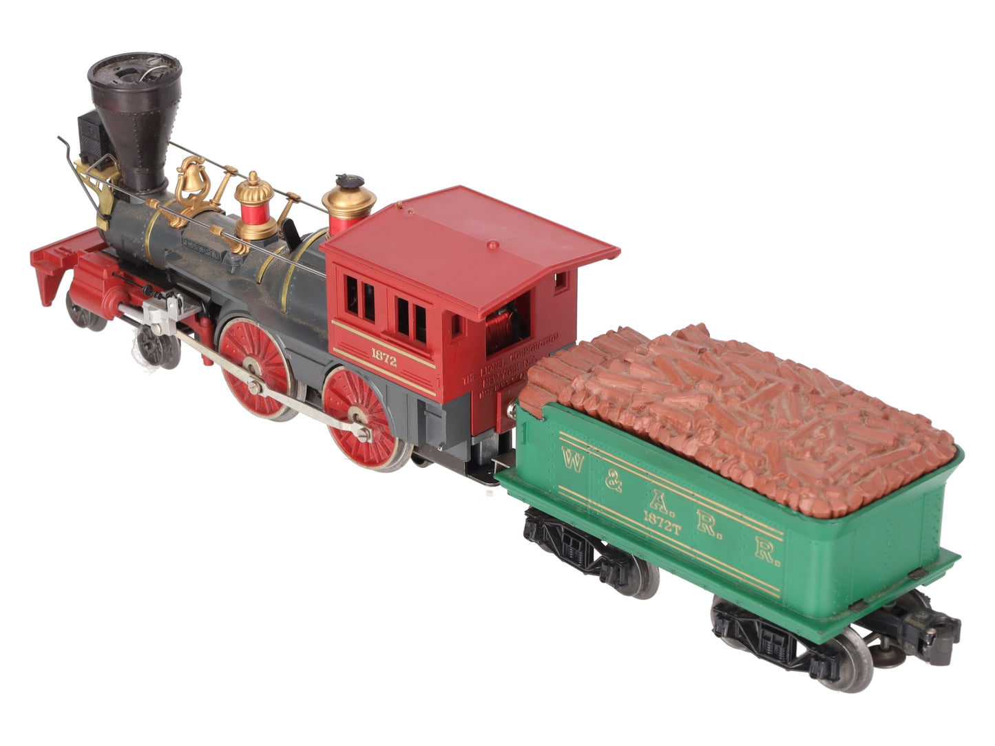 Lionel 1872 Vintage O General 4-4-0 Steam Locomotive & Tender VG
