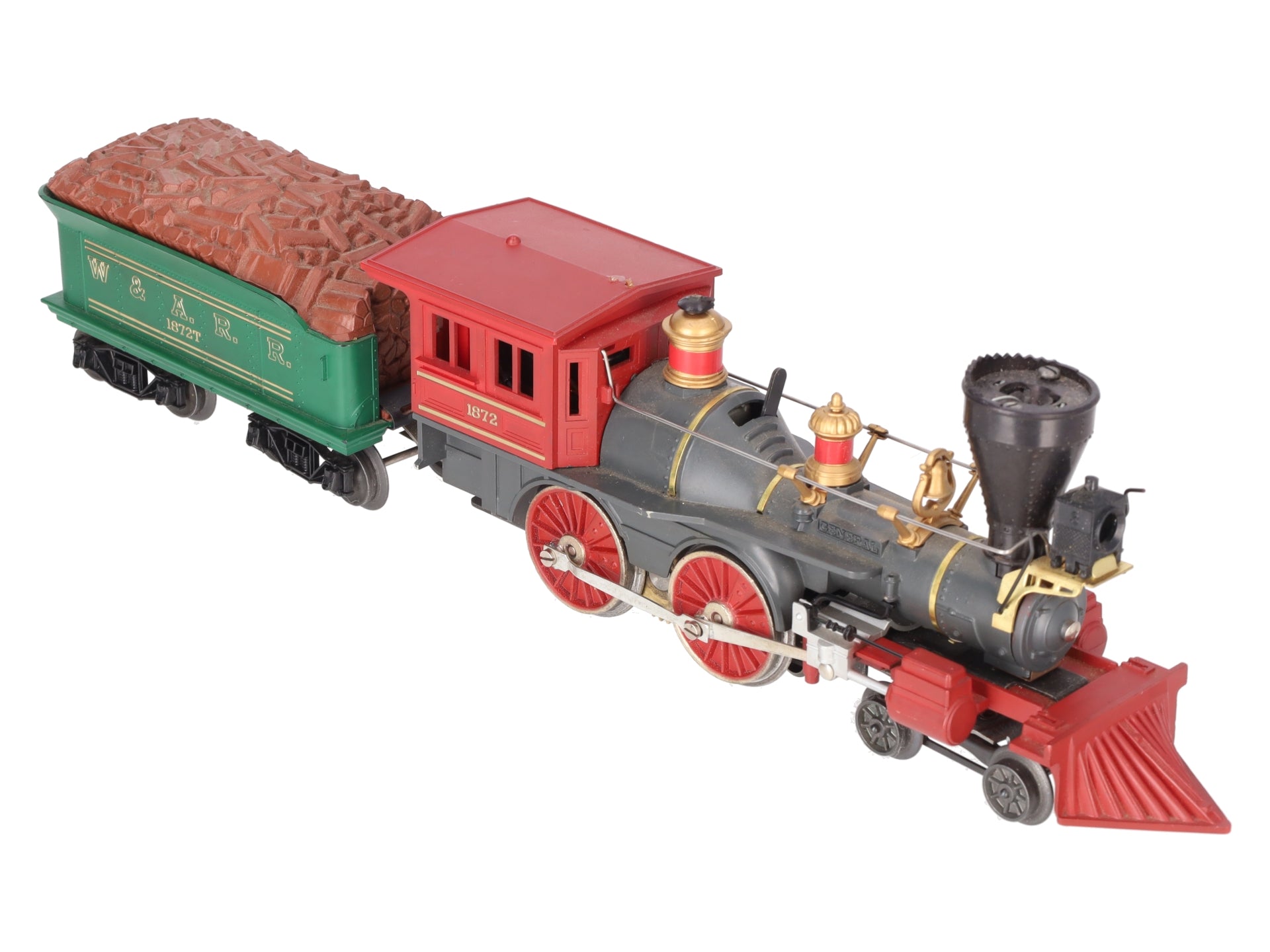 Lionel 1872 Vintage O General 4-4-0 Steam Locomotive & Tender VG